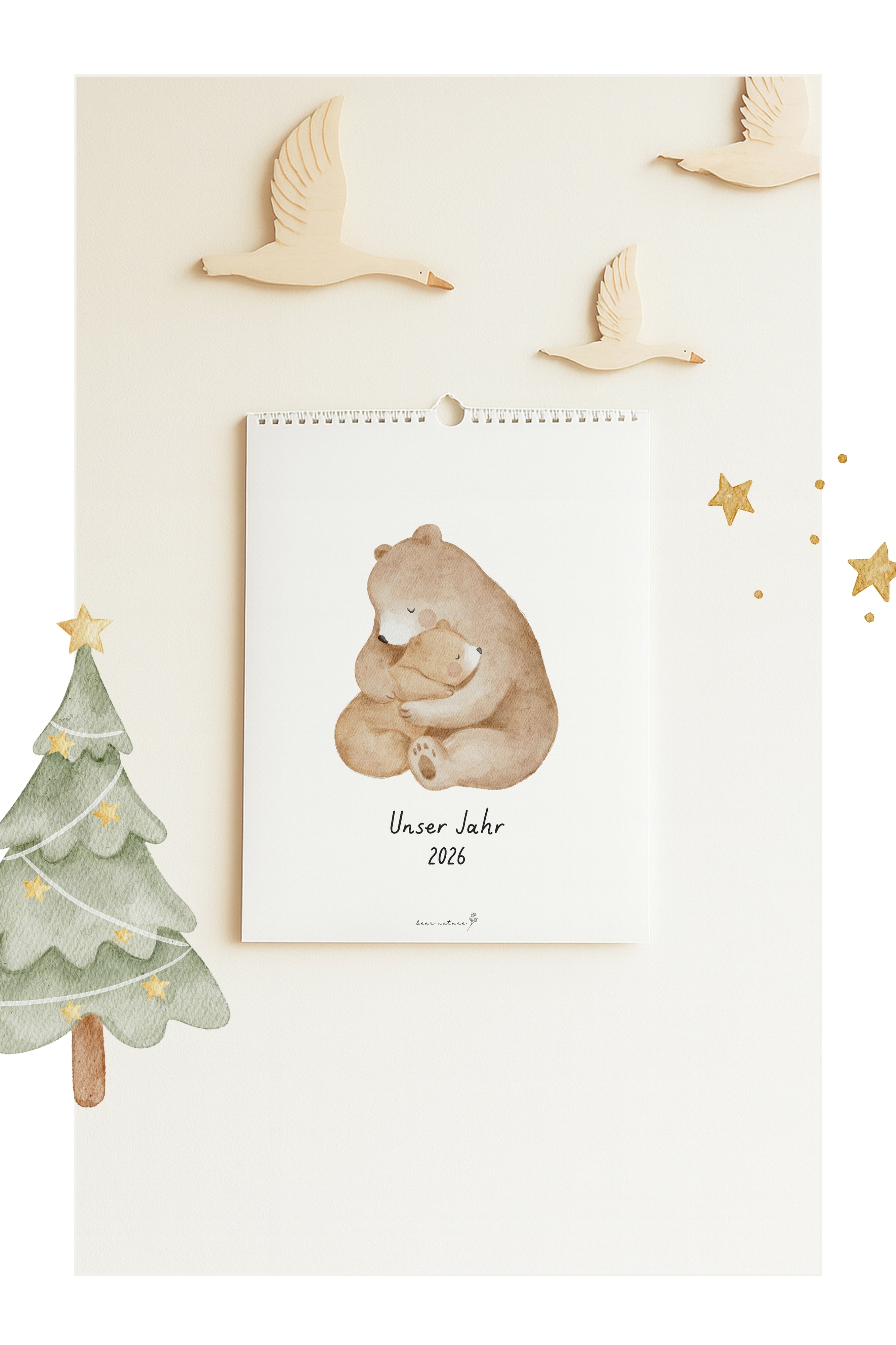 Geschenkideen Weihnachten 2025 - Illustrierte Kalender – Bear Nature