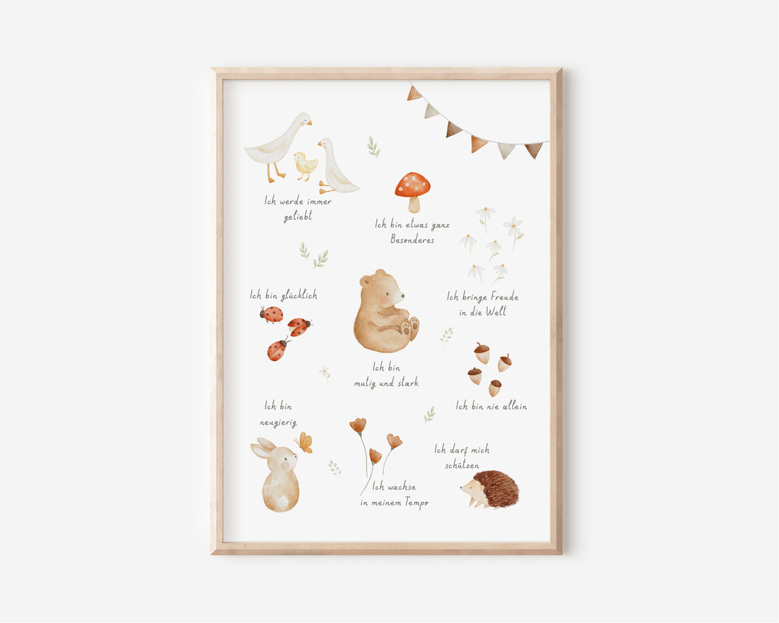 Affirmationsposter Wald / A4, A3