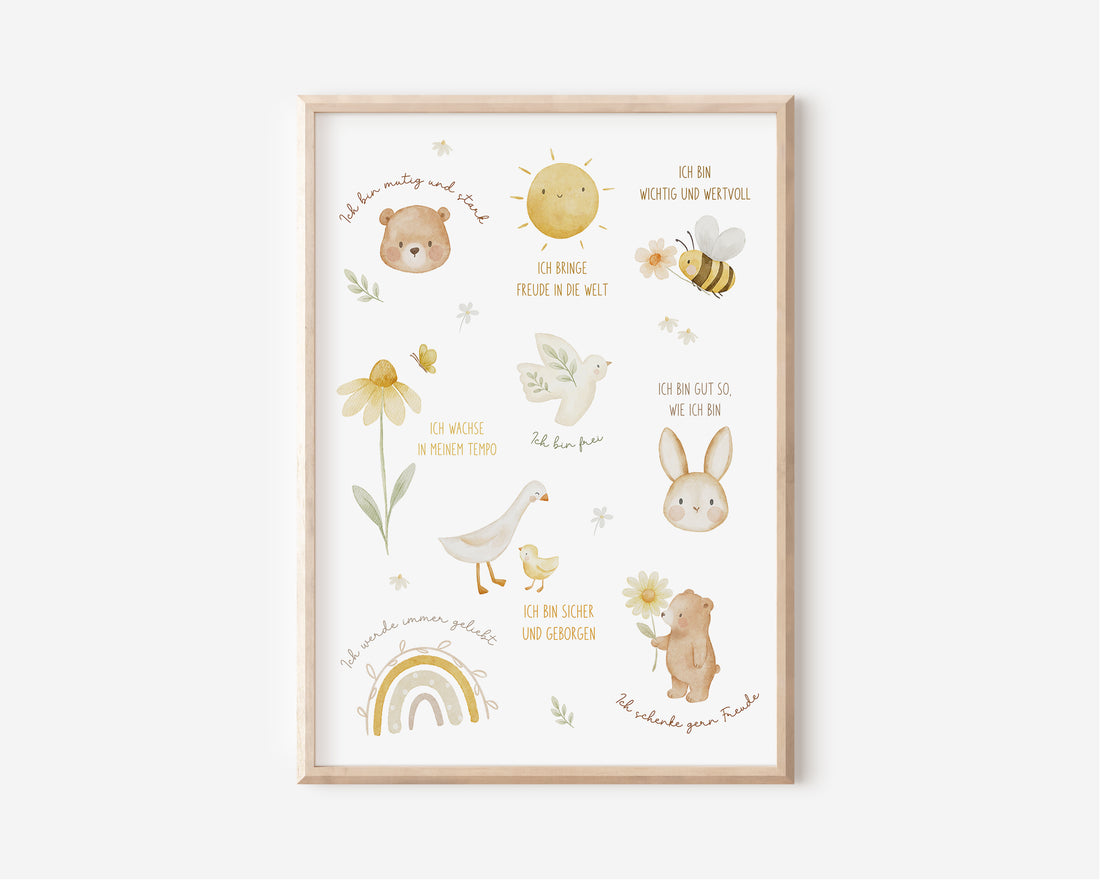 Affirmationsposter Boho / A4, A3