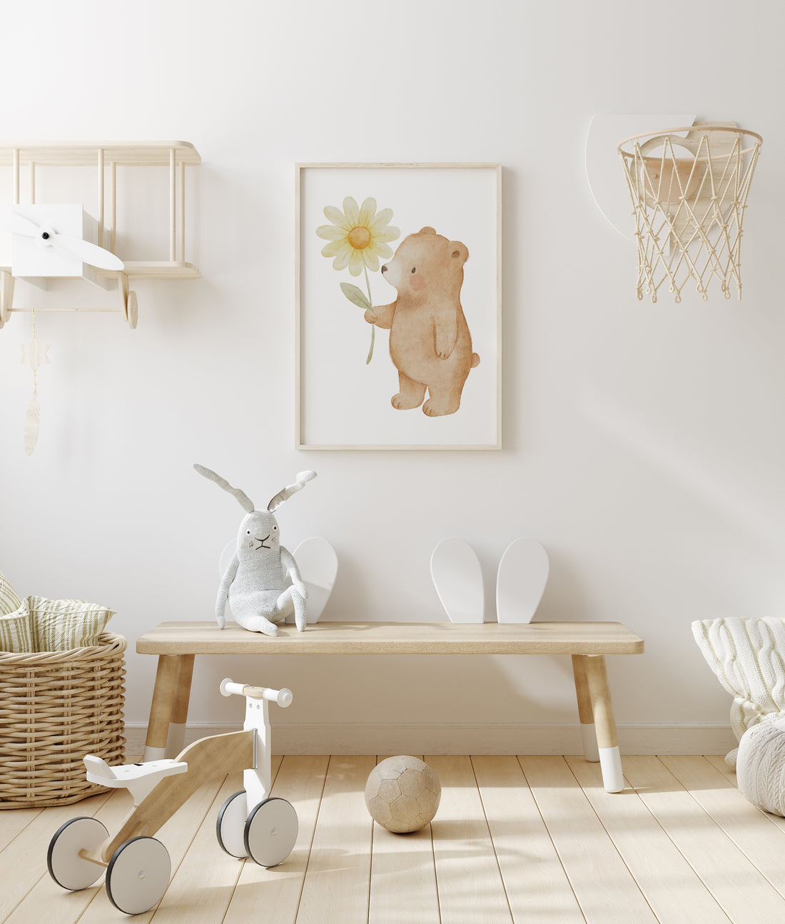 Poster Blumenbär / A4, A3