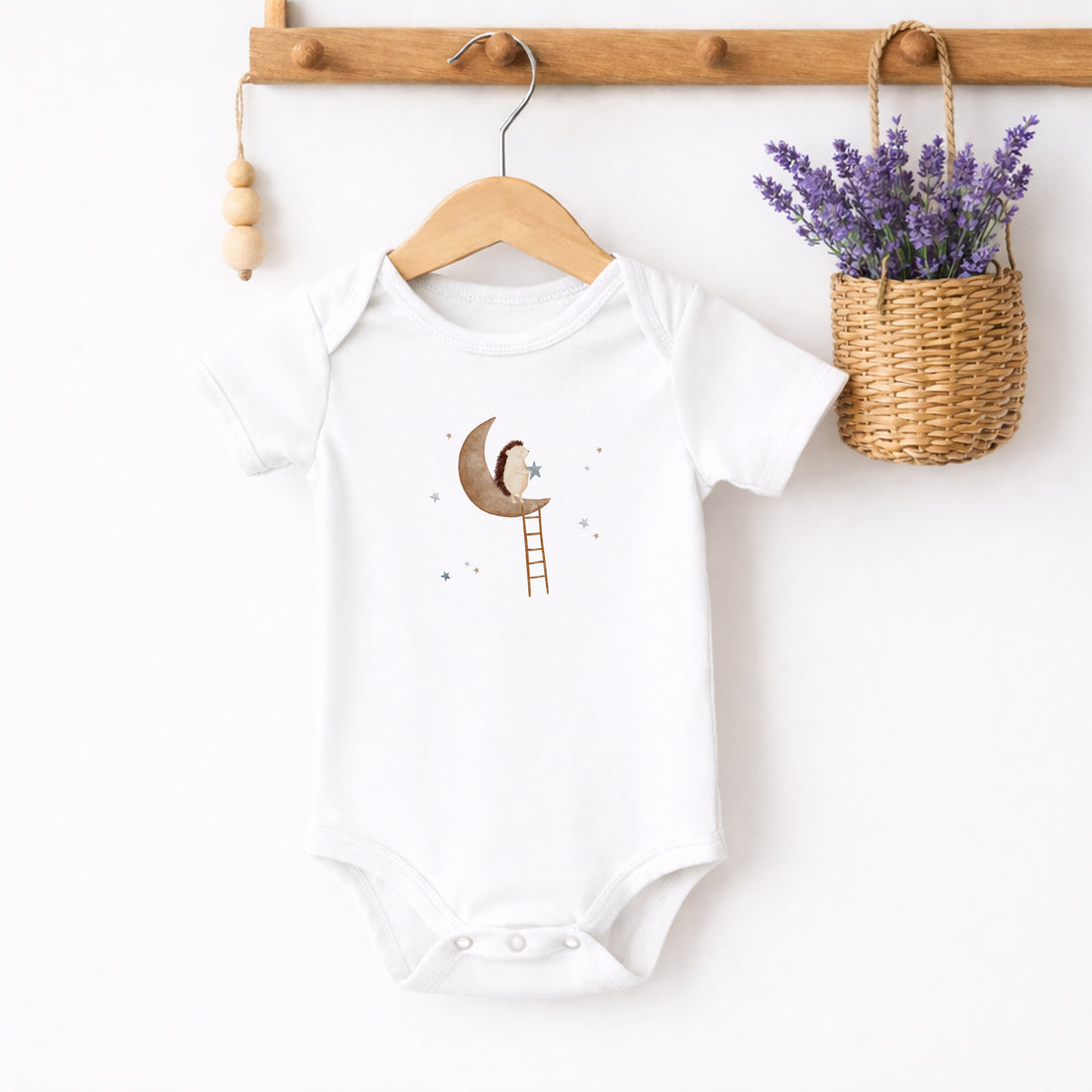 Bügelbild Igel auf dem Mond