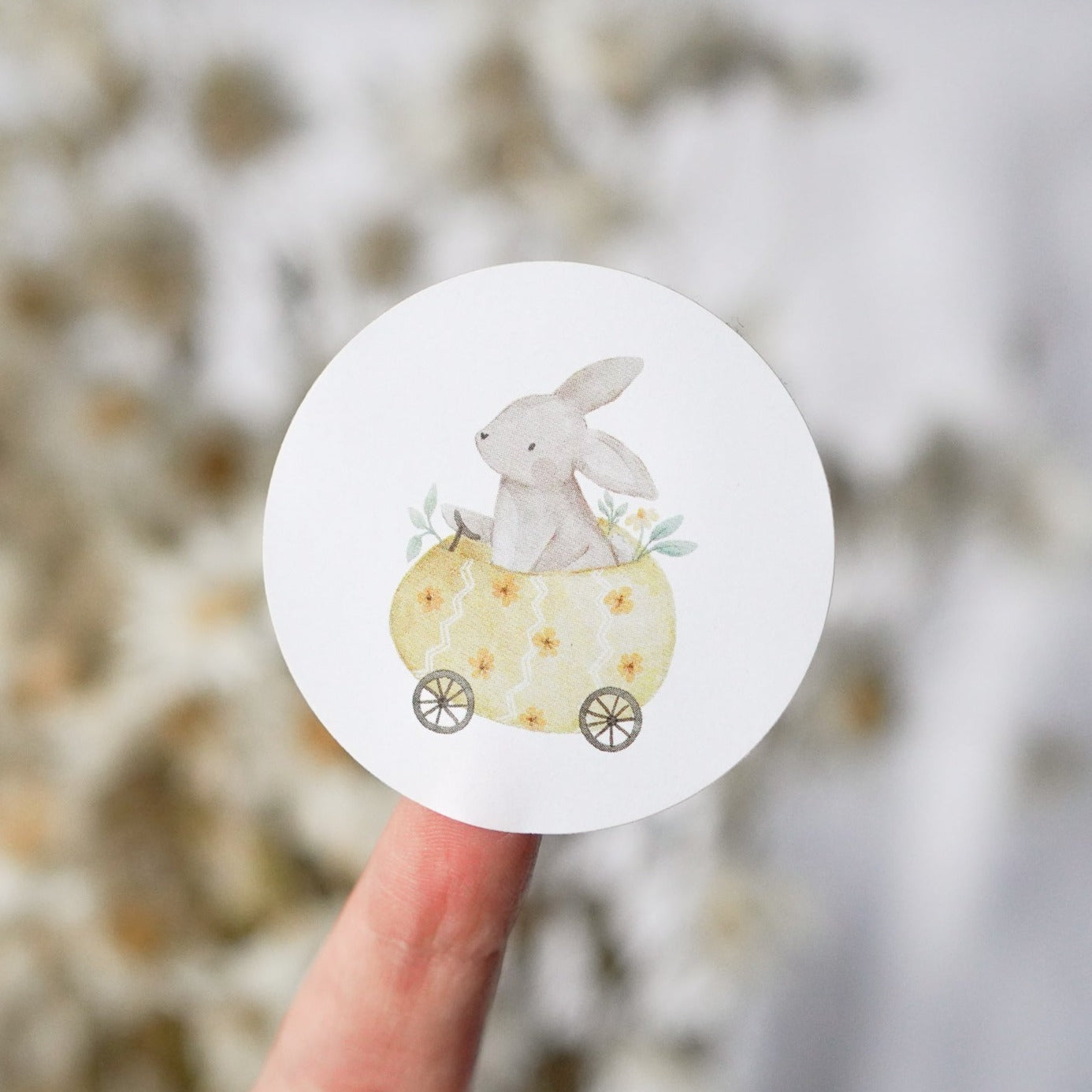 Aufkleber Set Hase im Ei-Auto