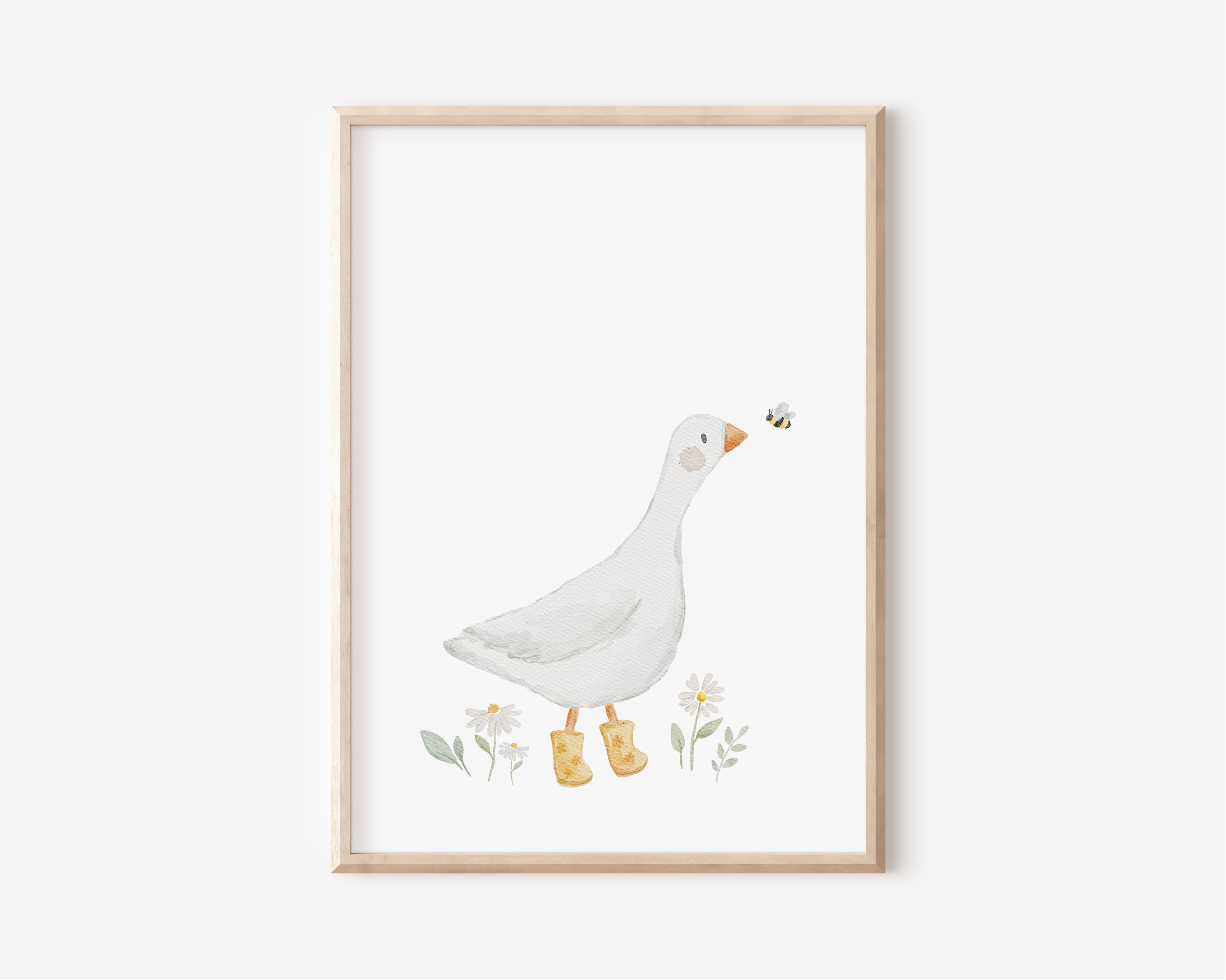 Poster Set Gans und Blumenwiese / A4 & A3