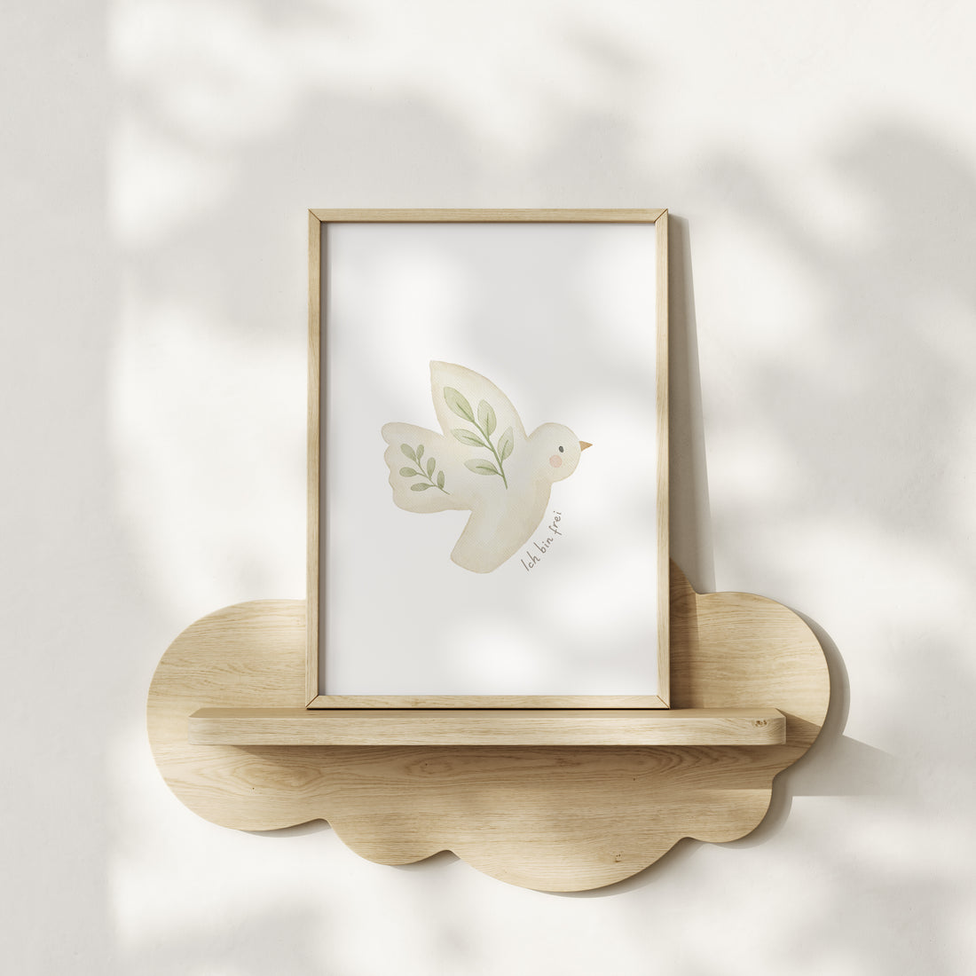 Poster mit Vogel „Ich bin frei“ / A4, A3