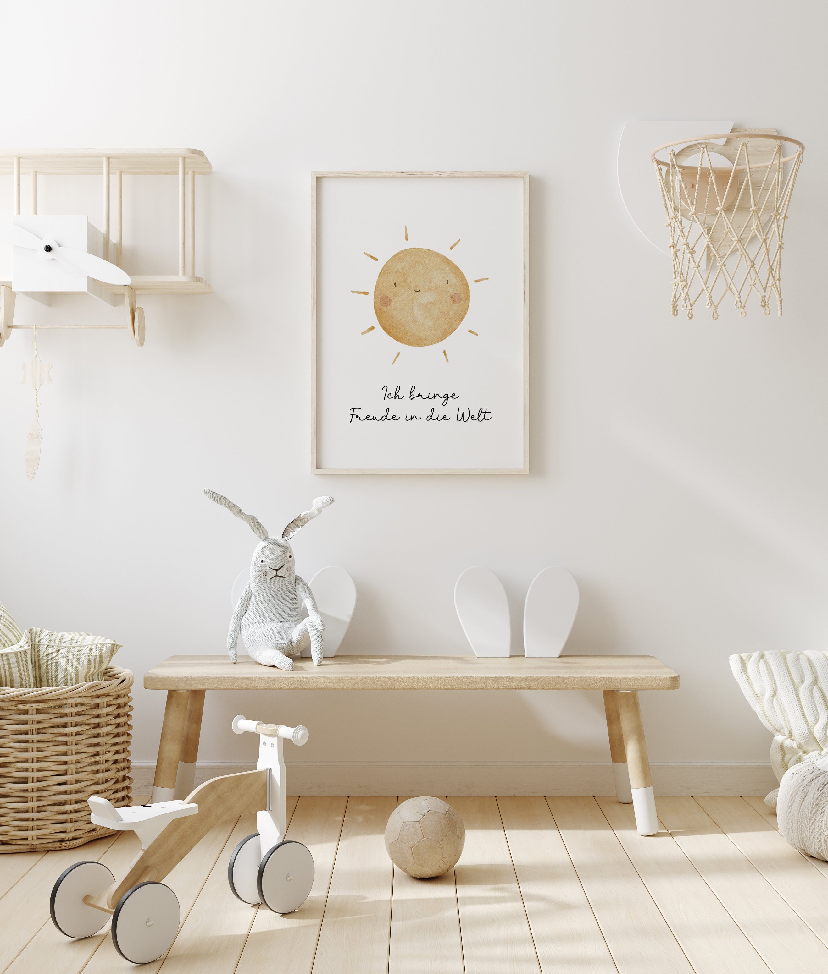 Poster Sonne "Ich bringe Freude in die Welt" / A4 & A3