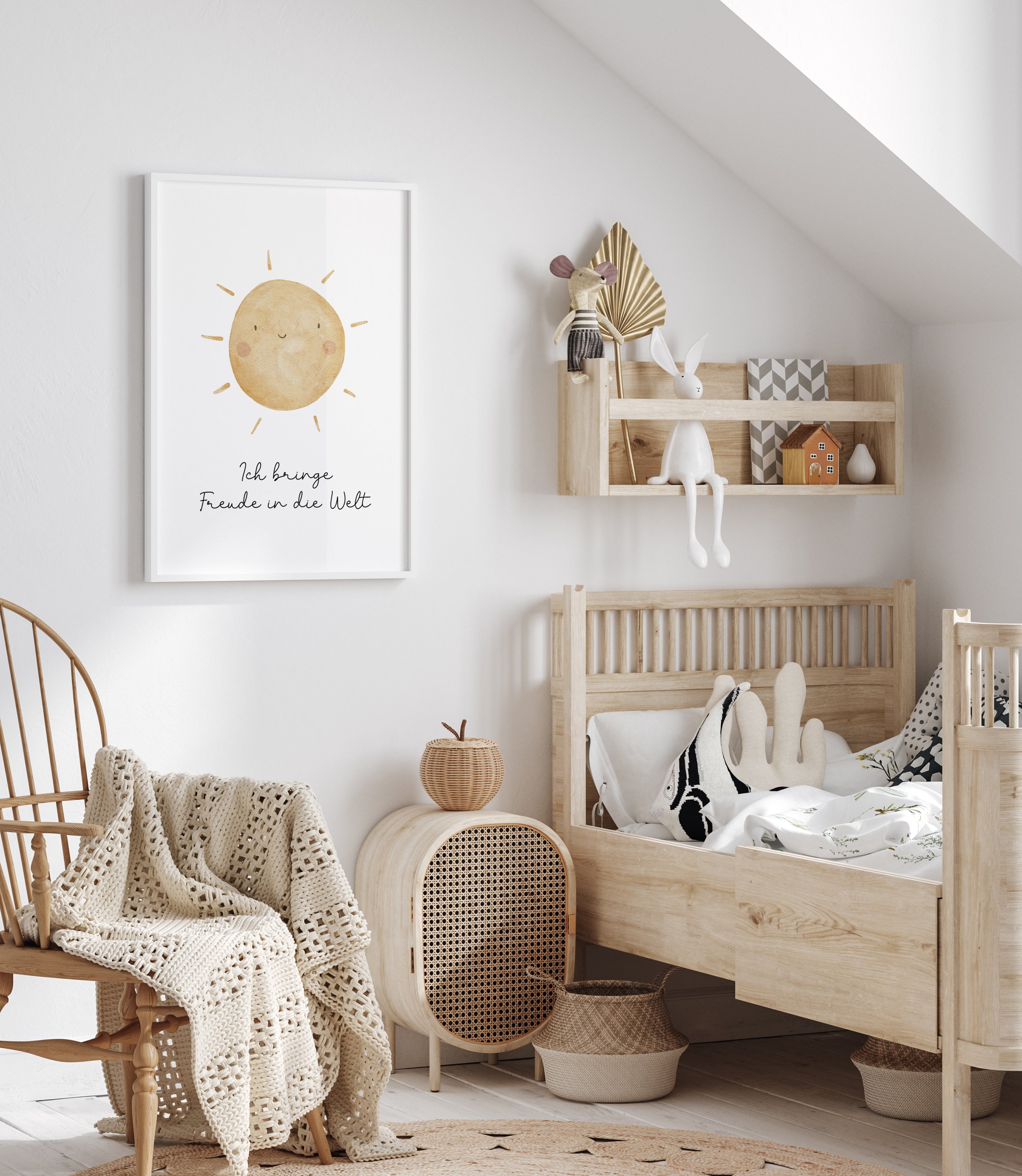 Poster Sonne "Ich bringe Freude in die Welt" / A4 & A3