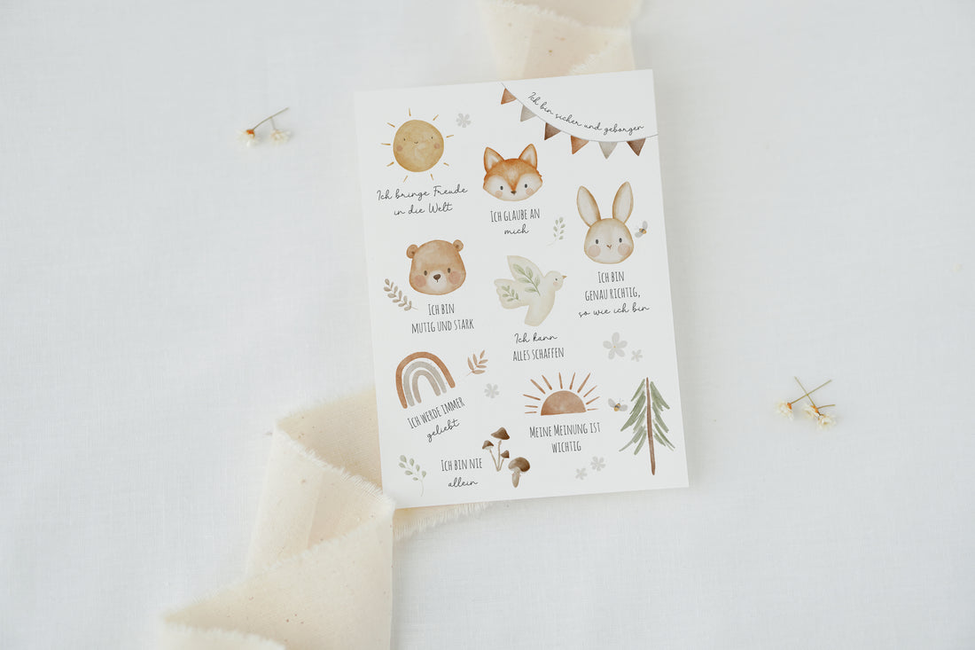 Affirmationskarte für Kinder