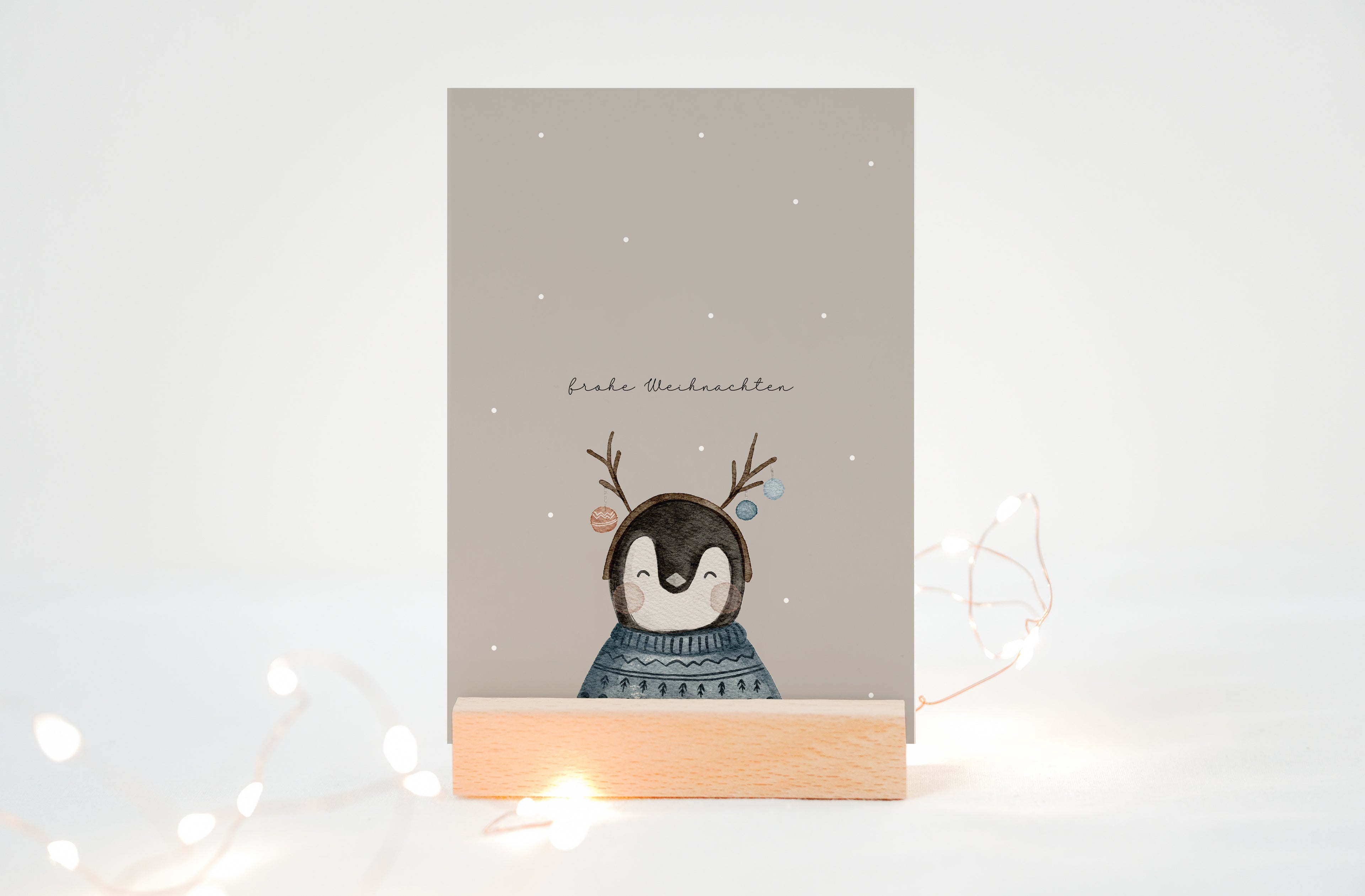 Weihnachtskarte Pinguin
