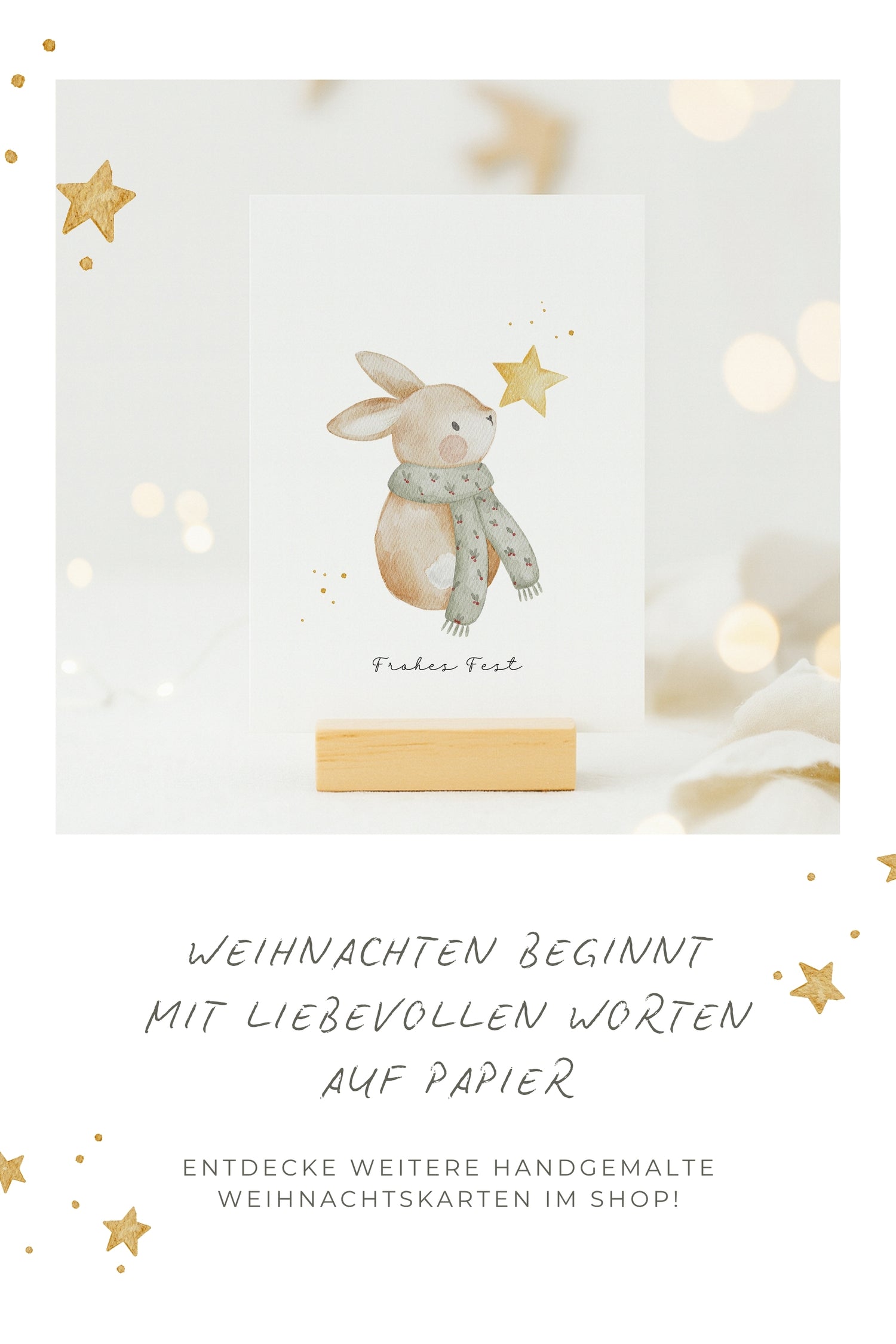 Weihnachtskarte Eichhörnchen mit Tannenbaum / Türkisgrün