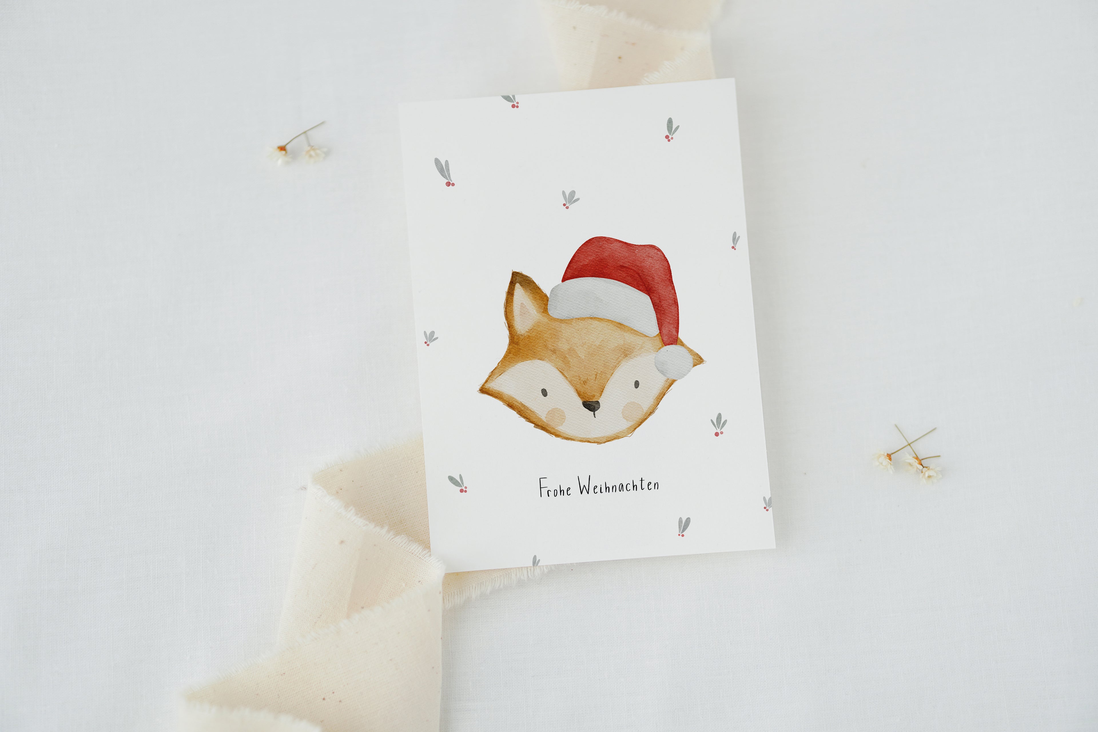 Weihnachtskarte Weihnachtsfuchs