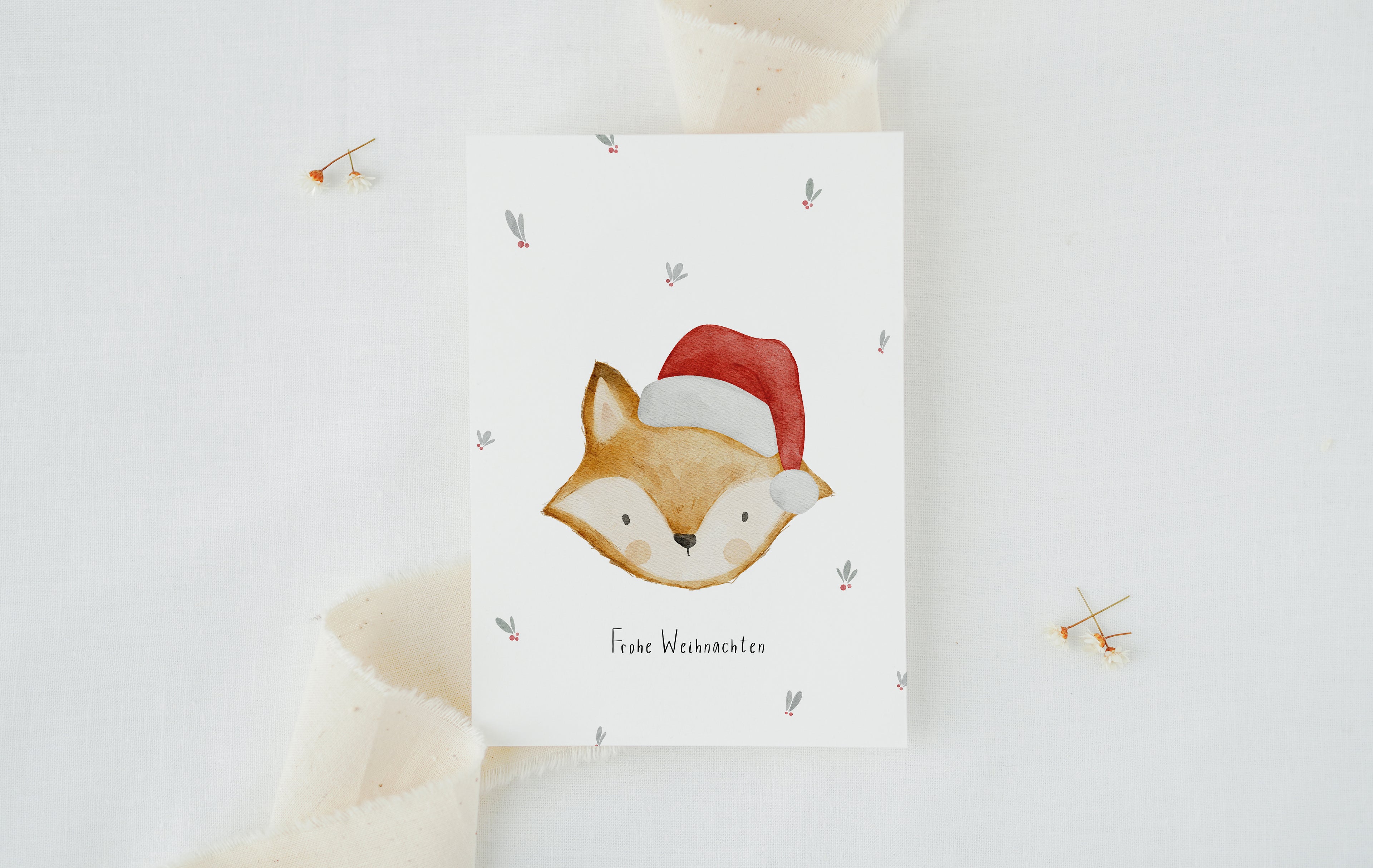 Weihnachtskarte Weihnachtsfuchs