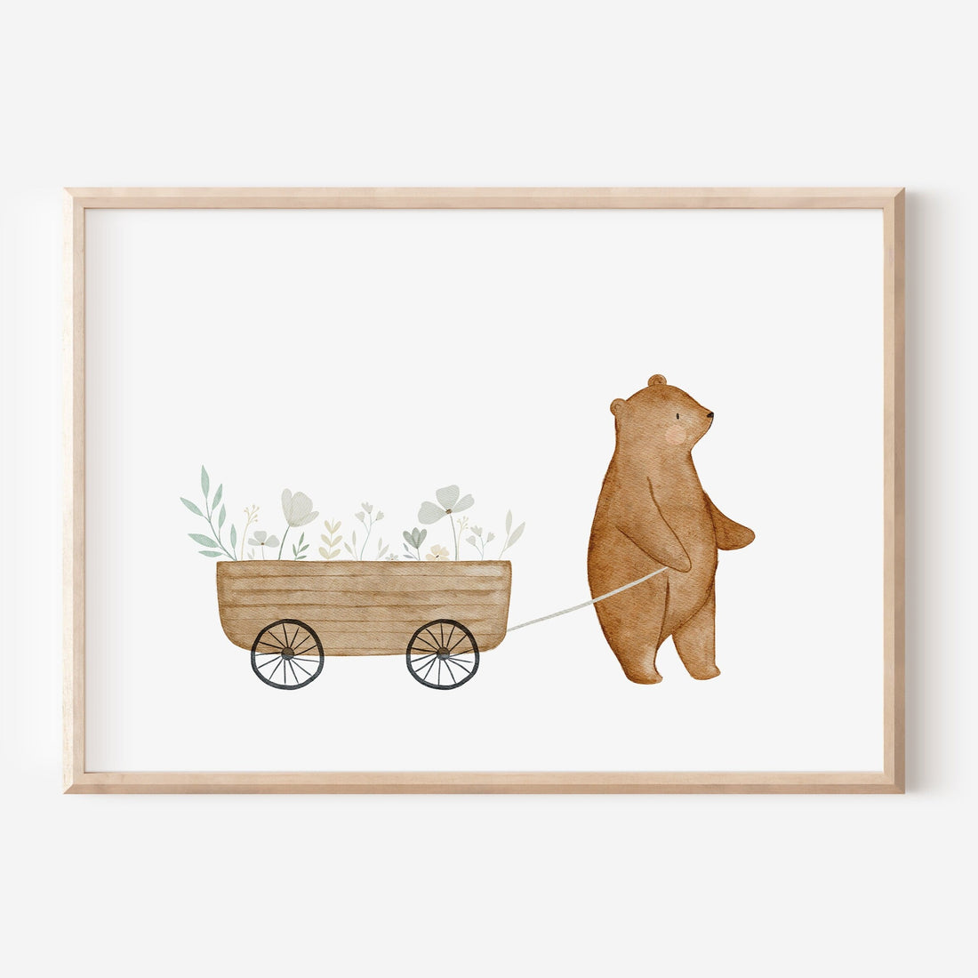 Poster Blumenwagenbär Bero / A4