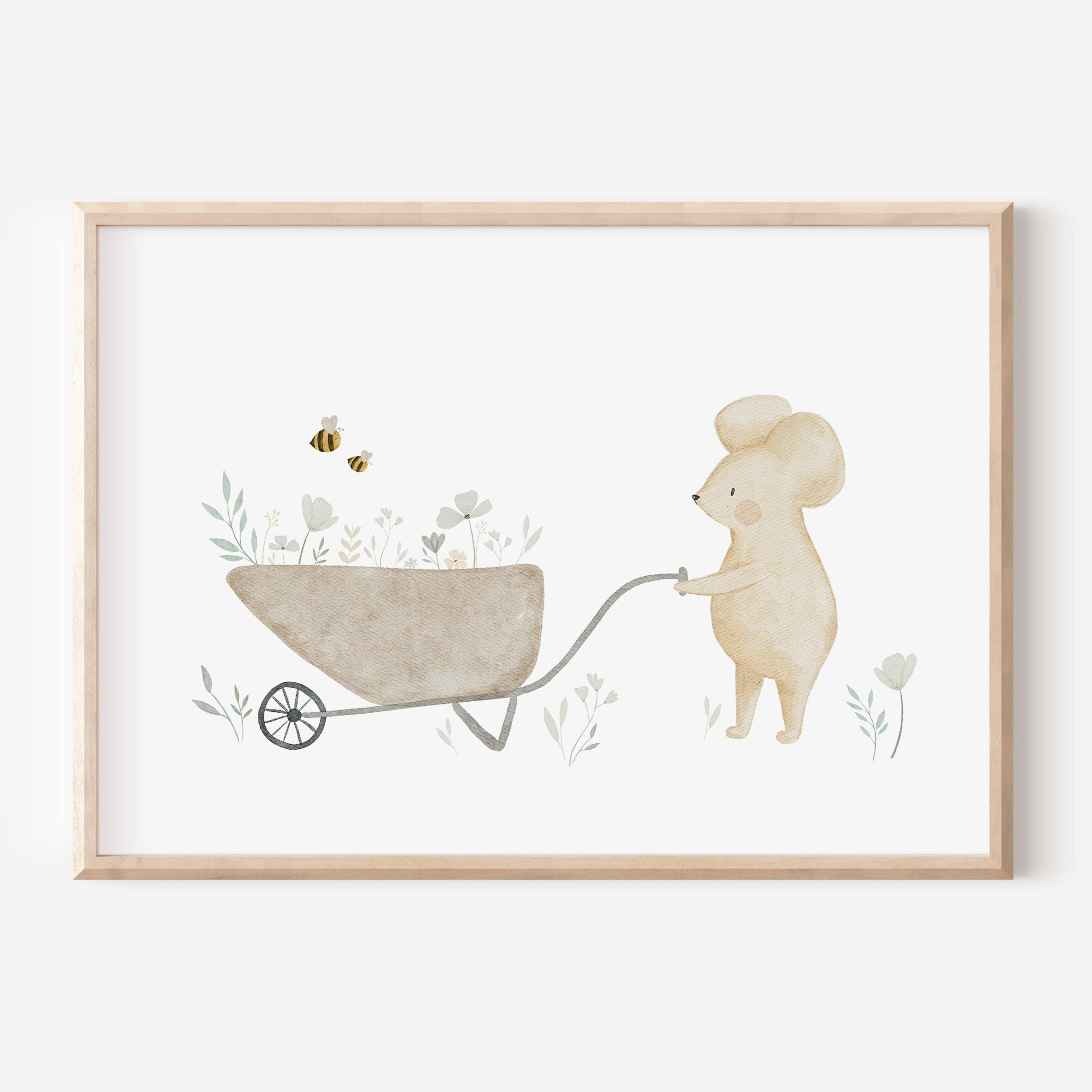 Poster Blumenwagenmaus Mila / A4