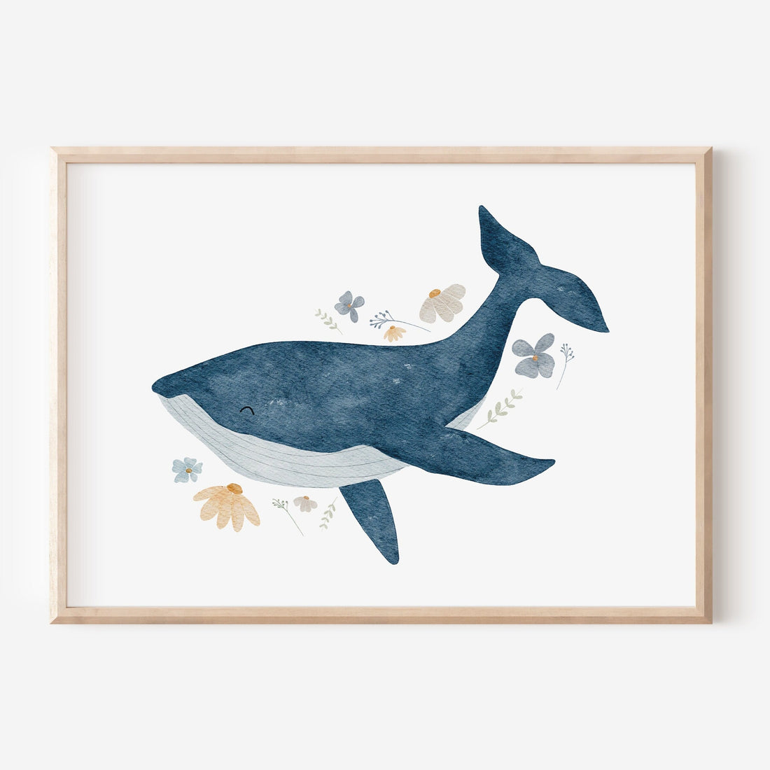 Poster Frühlingsblumenwal / A4 & A3