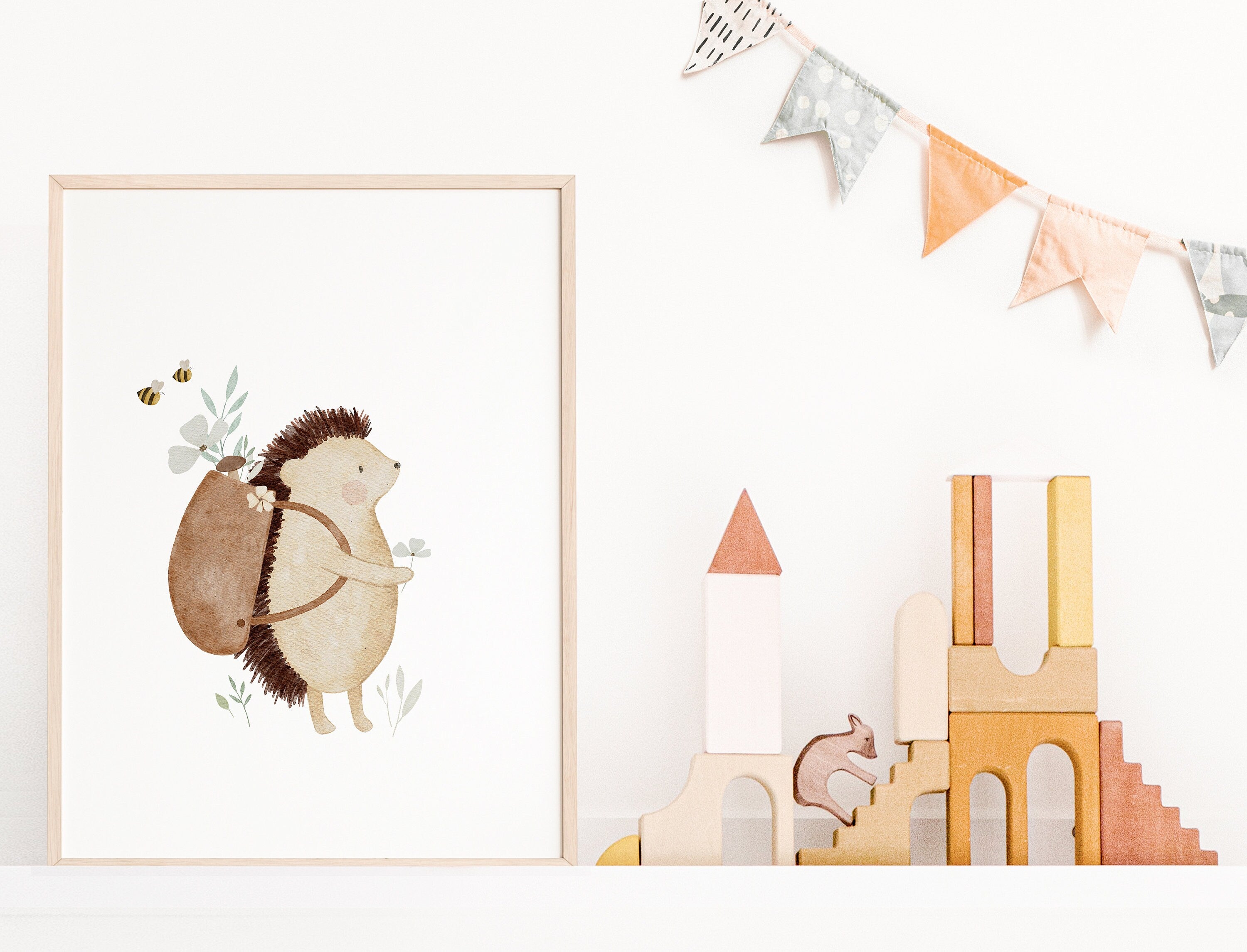 Poster Rucksackigel / A5, A4, A3