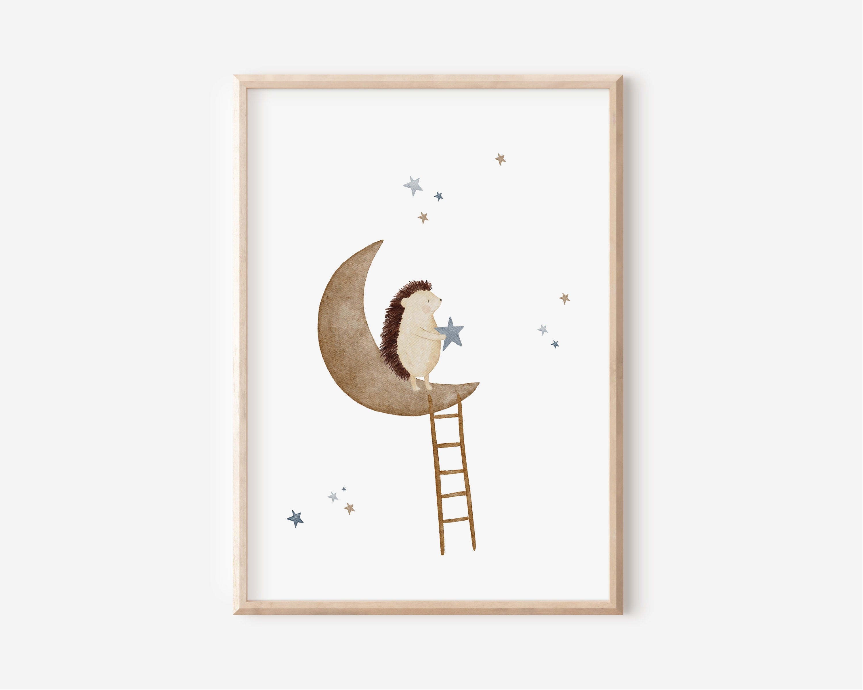 Poster 4er Set Tiere im Weltall / A4 & A3