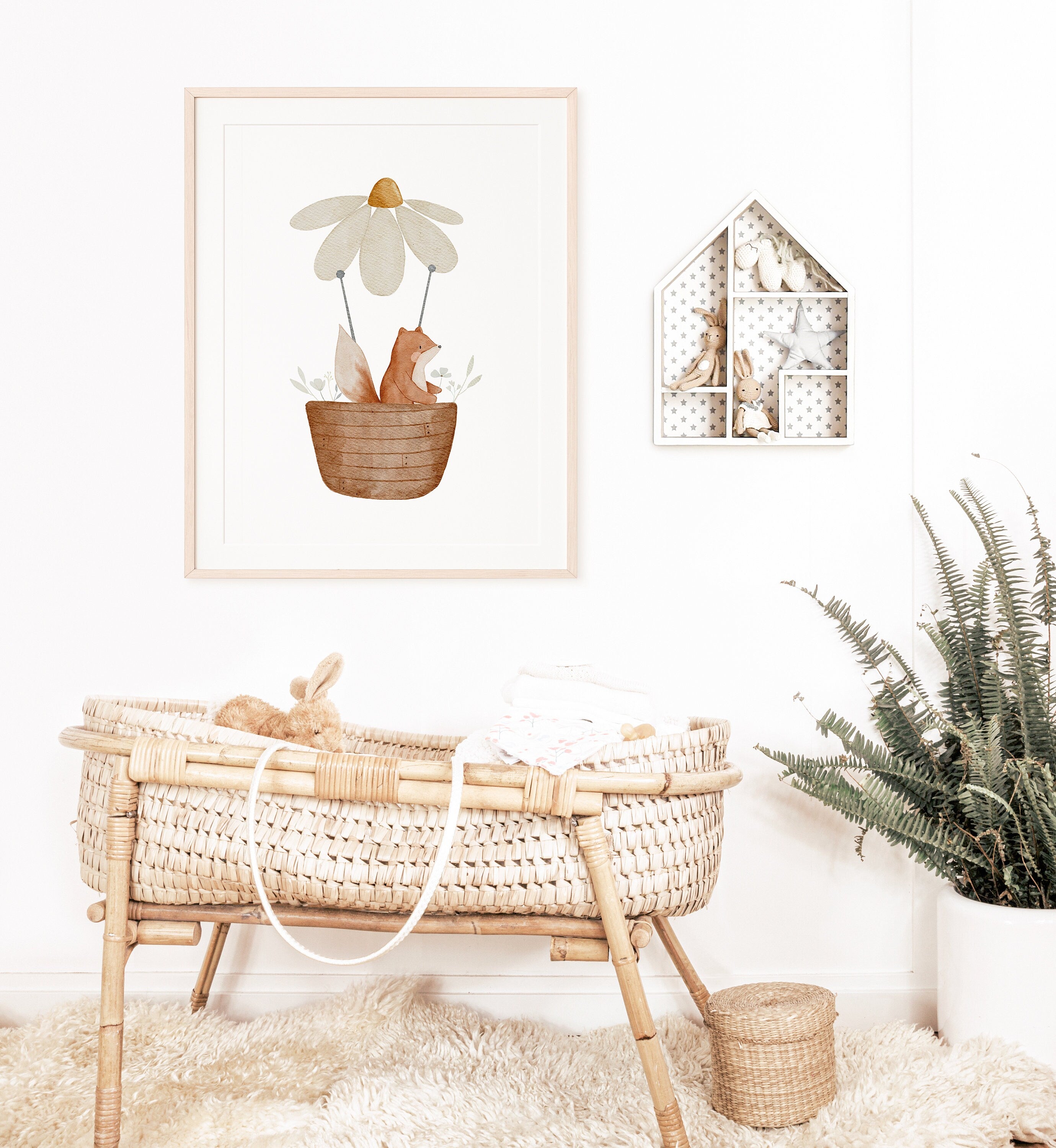 Poster Heißluftballonfuchs Fanny / A4 & A3