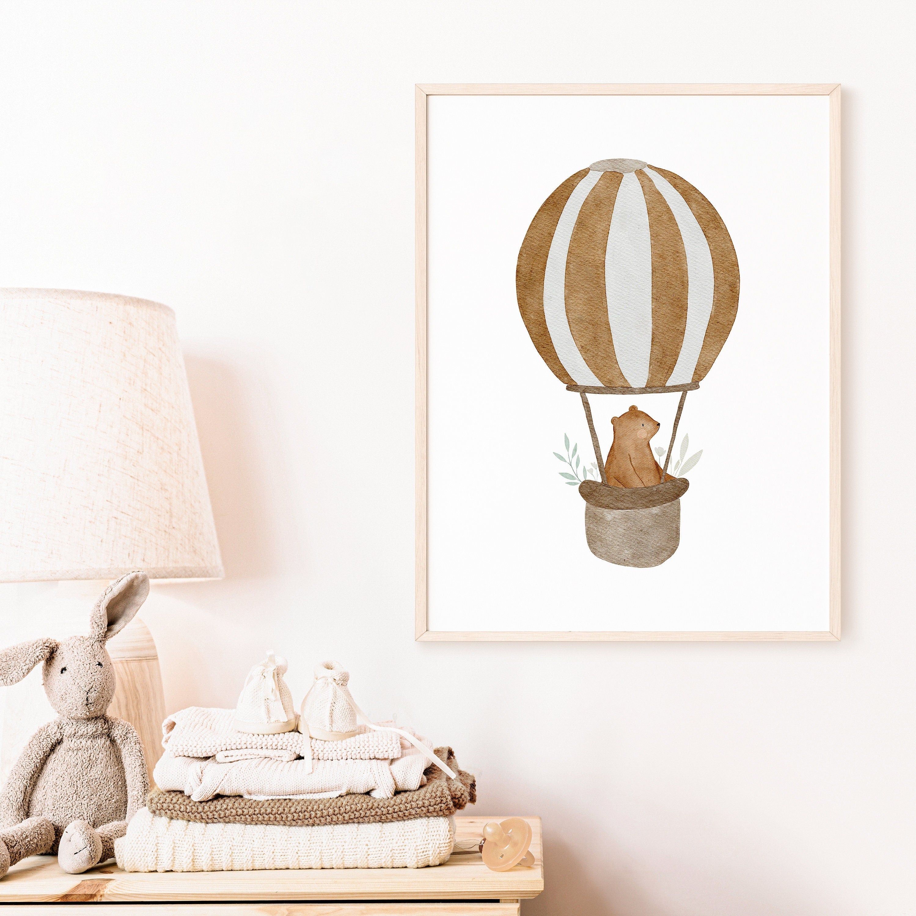 Poster Heißluftballonbär Bero / A4 & A3