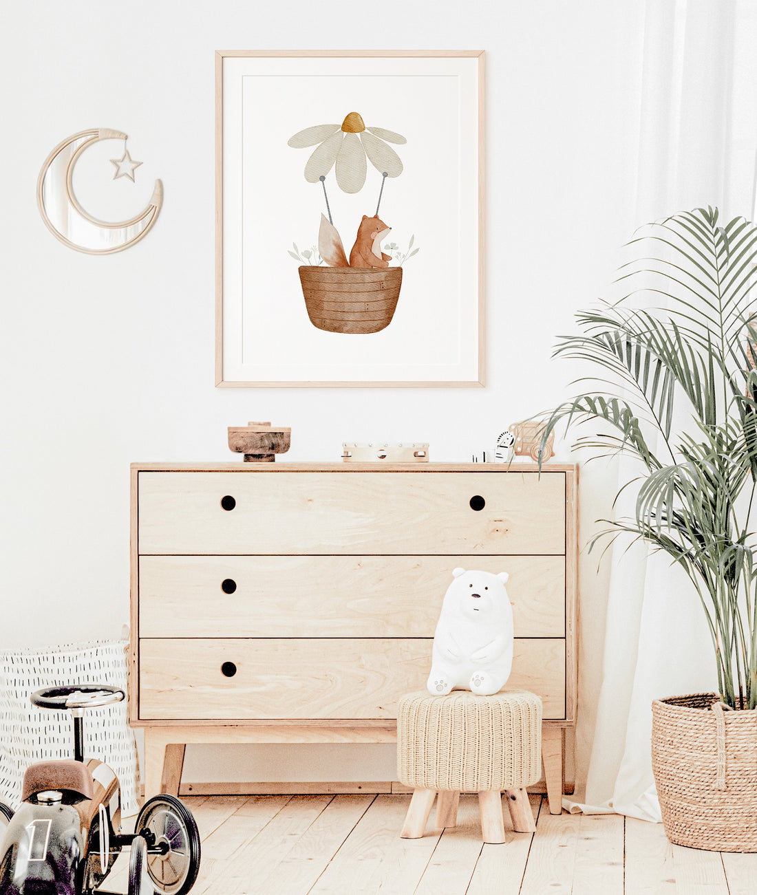 Poster Heißluftballonfuchs Fanny / A4 & A3