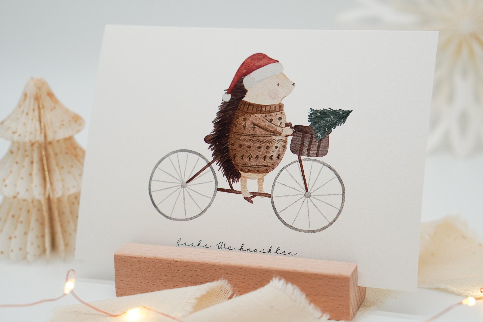Weihnachtskarte Fahrradigel
