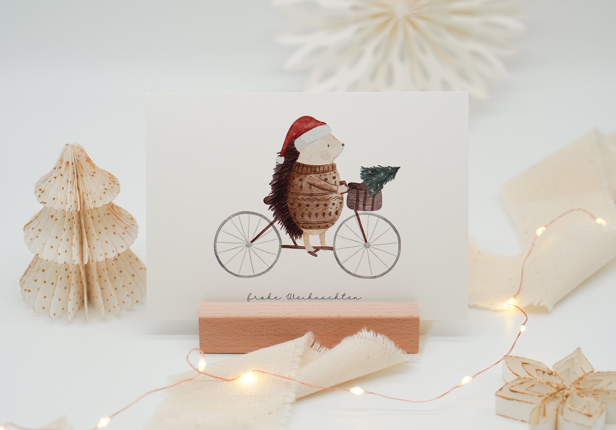 Weihnachtskarte Fahrradigel