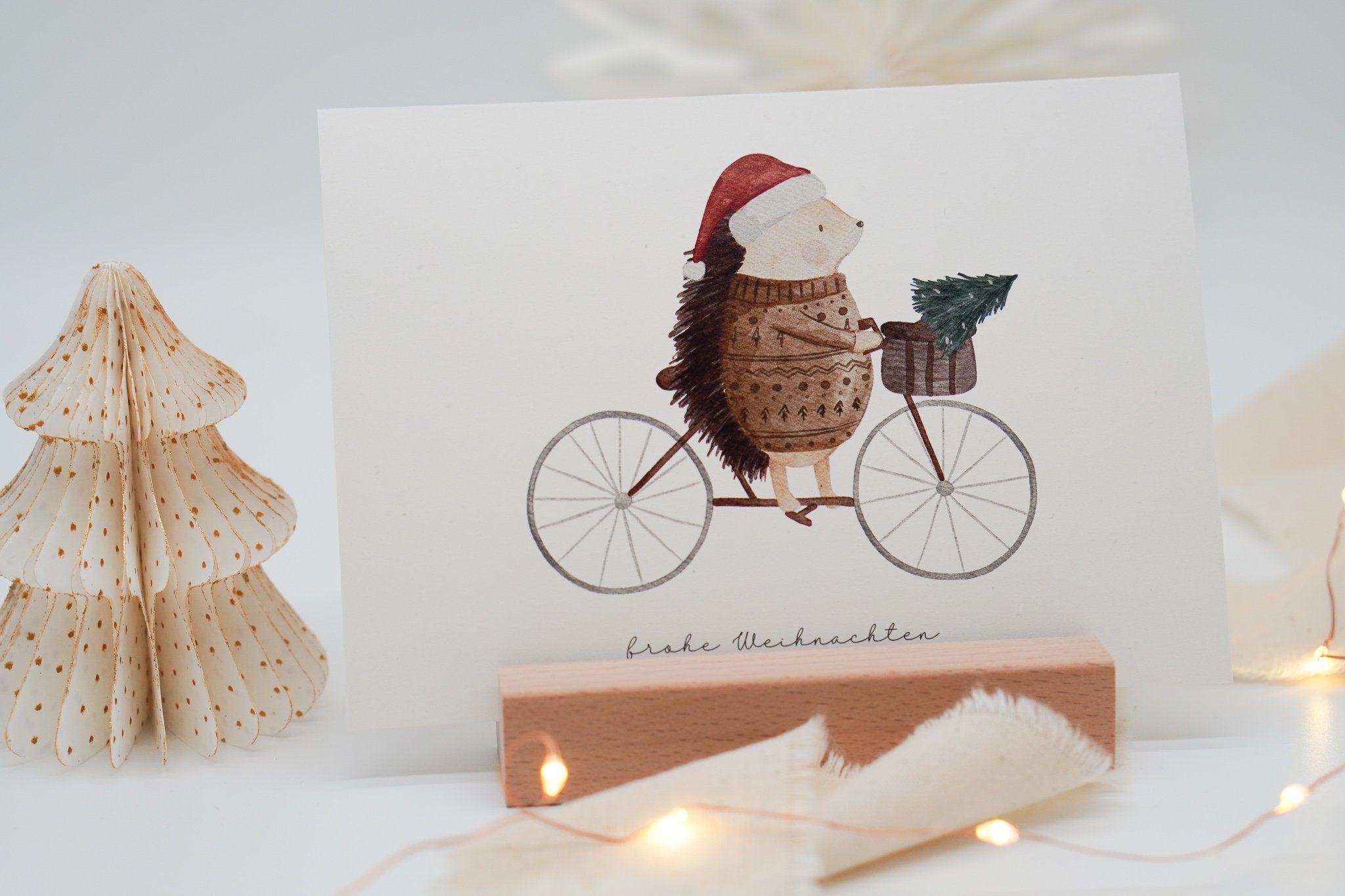 Weihnachtskarte Fahrradigel