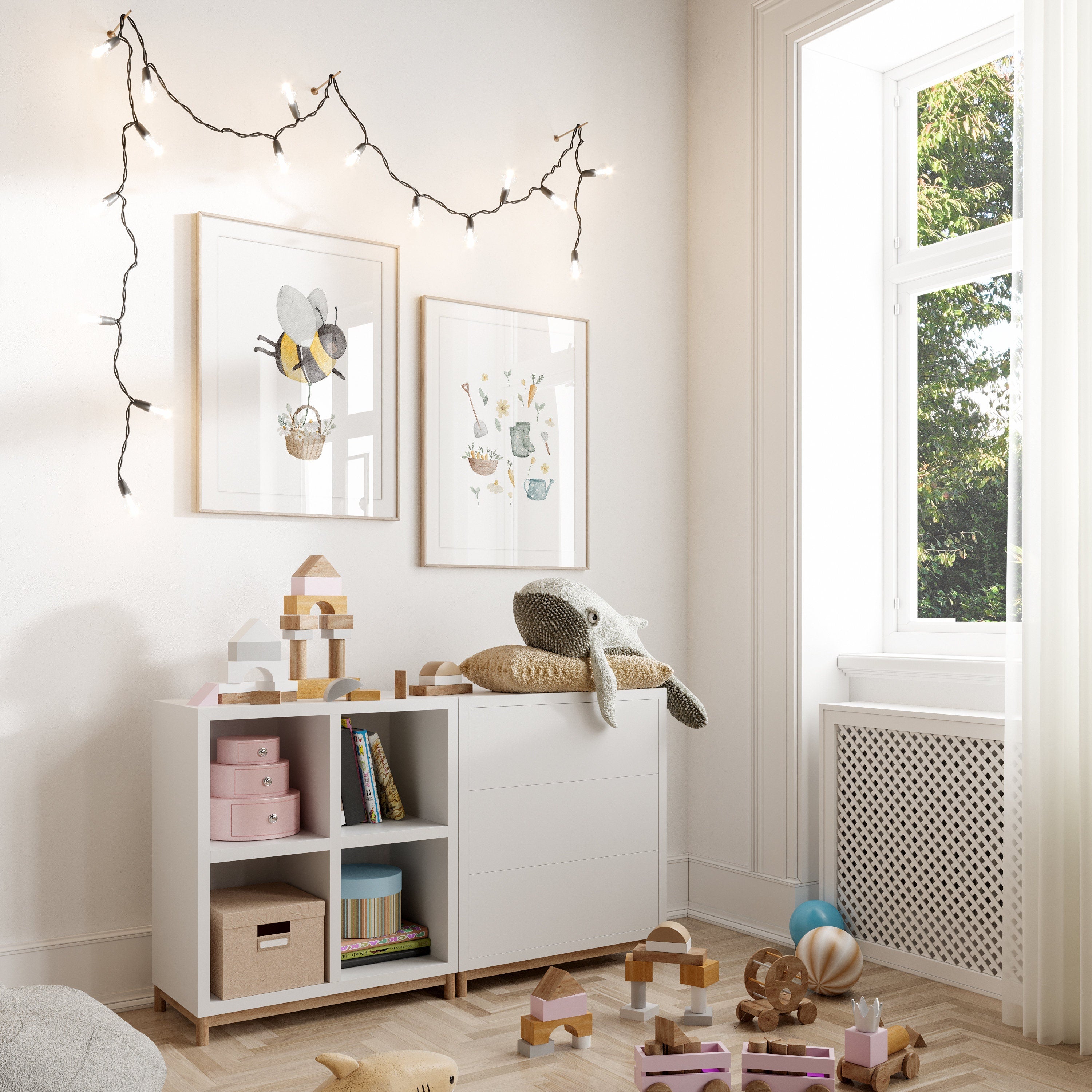 Poster Set Biene und Garten / A4 & A3