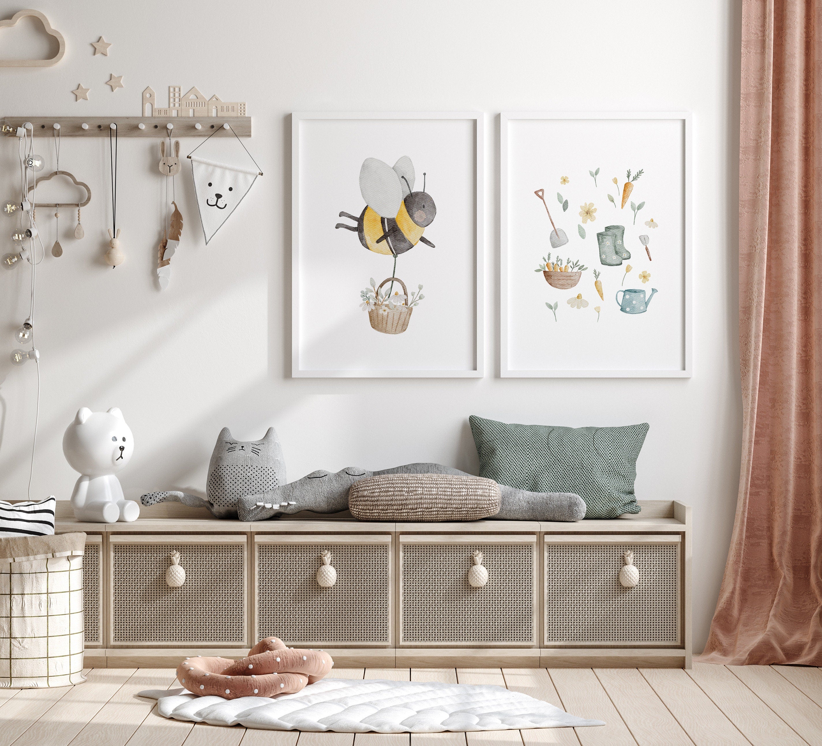 Poster Set Biene und Garten / A4 & A3