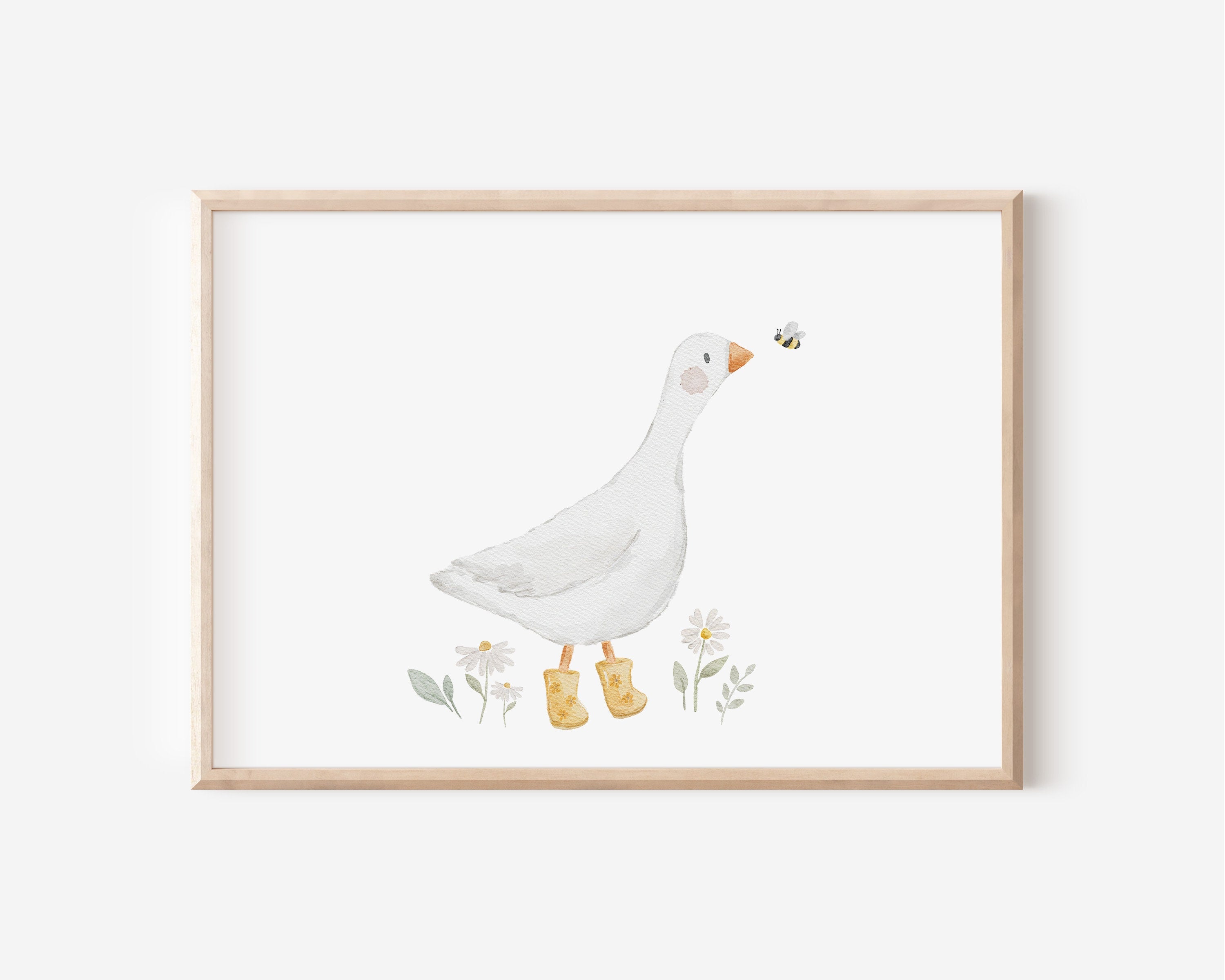 Poster Set Gans und Blumenwiese / A4 & A3