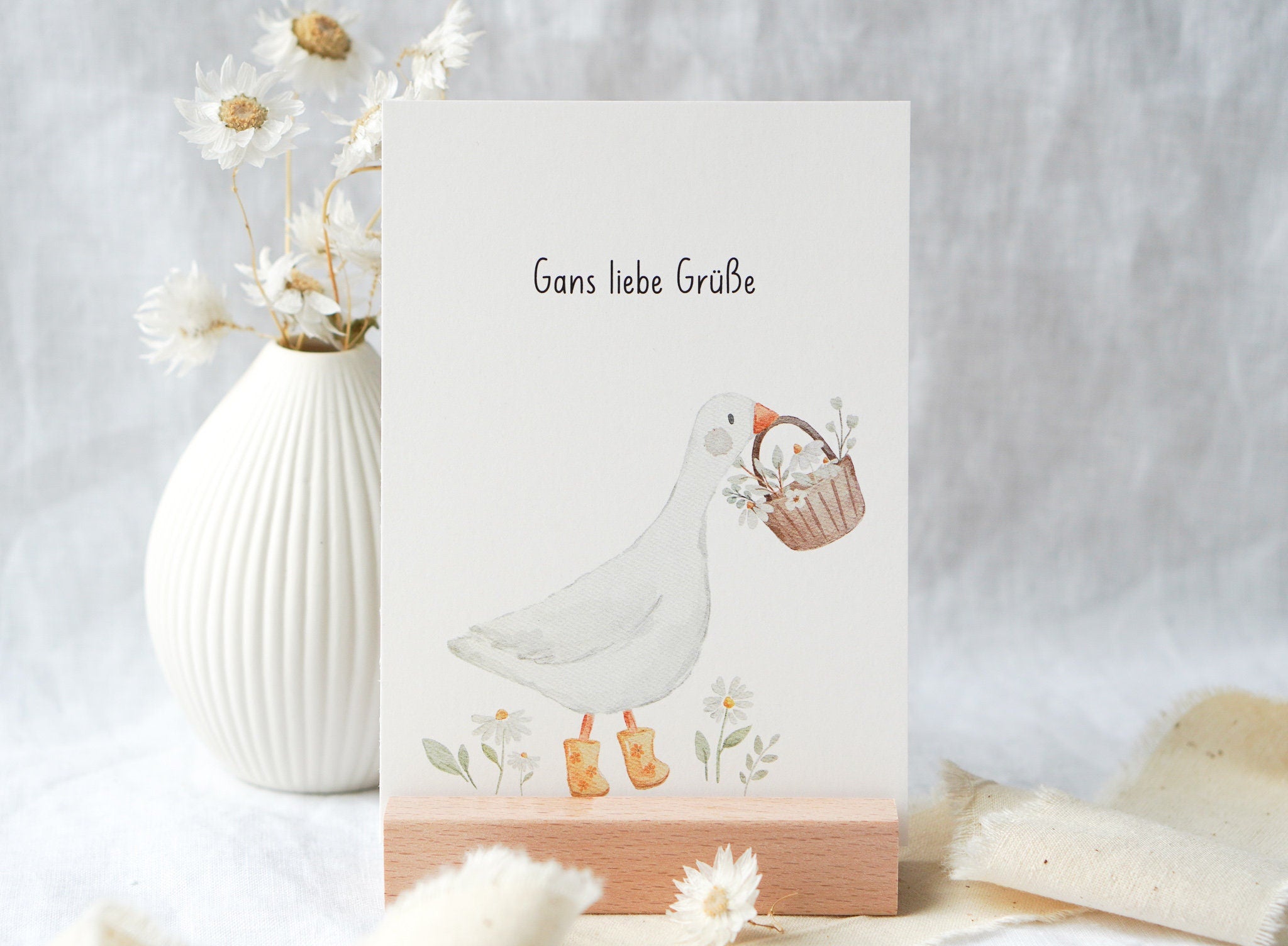 Karte "Gans liebe Grüße"