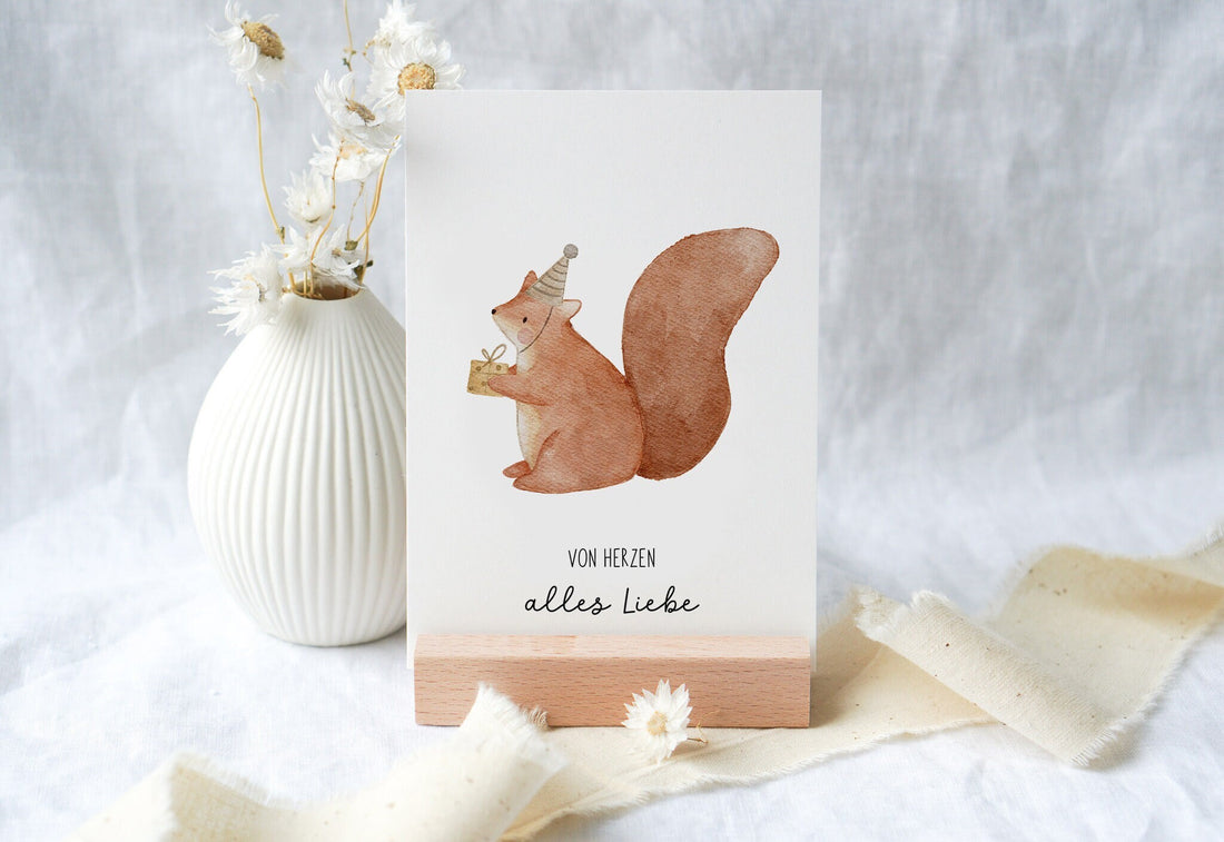 Karte Eichhörnchen Geburtstag