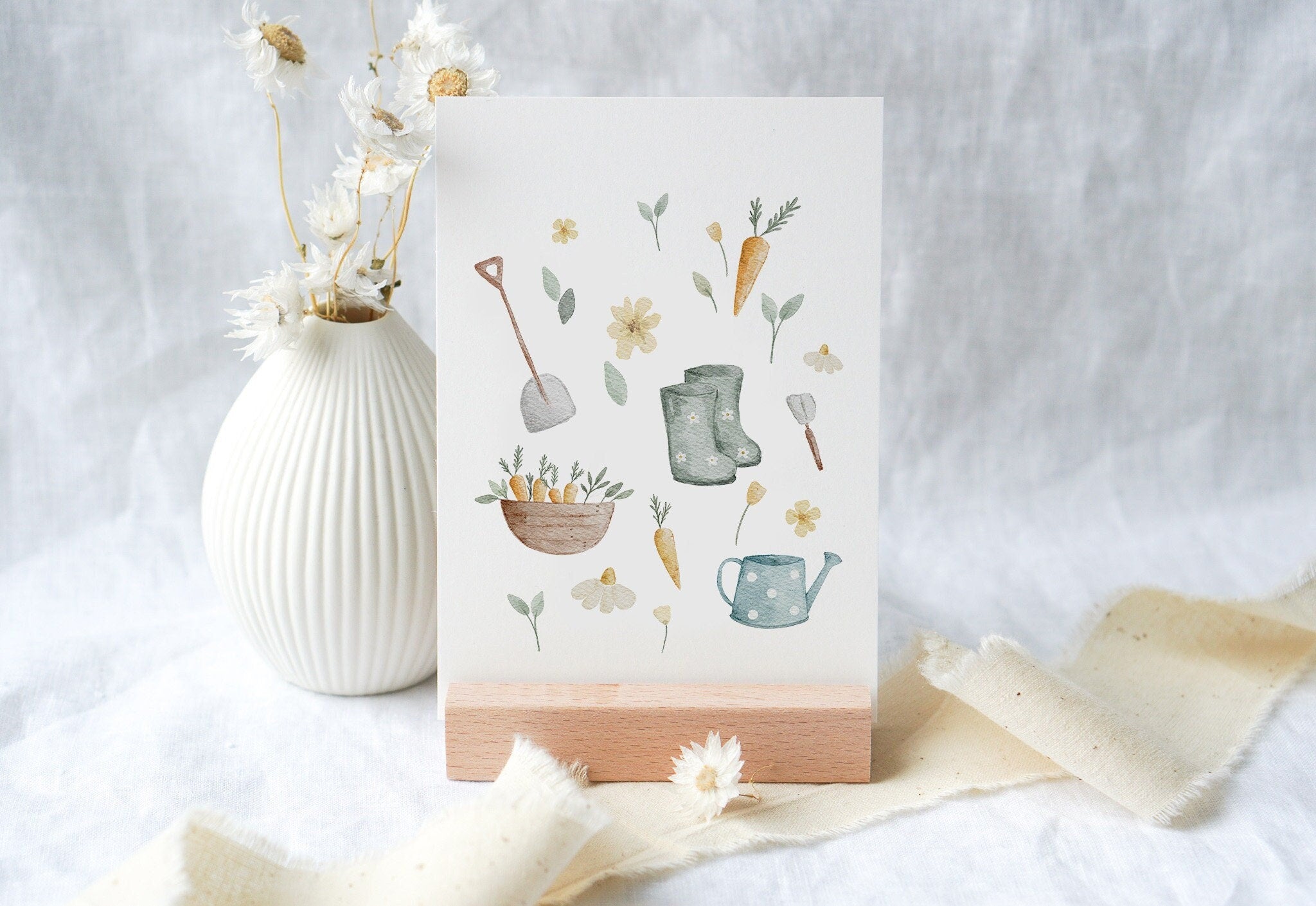 Osterkarte Allerlei im Garten