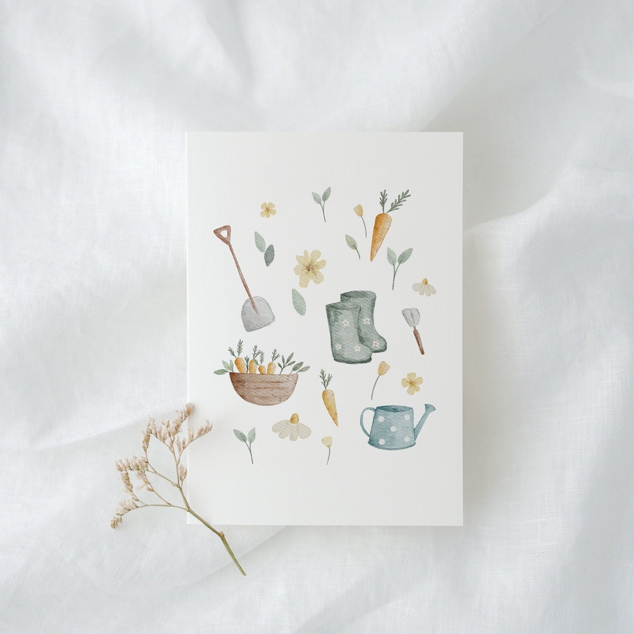 Osterkarte Allerlei im Garten