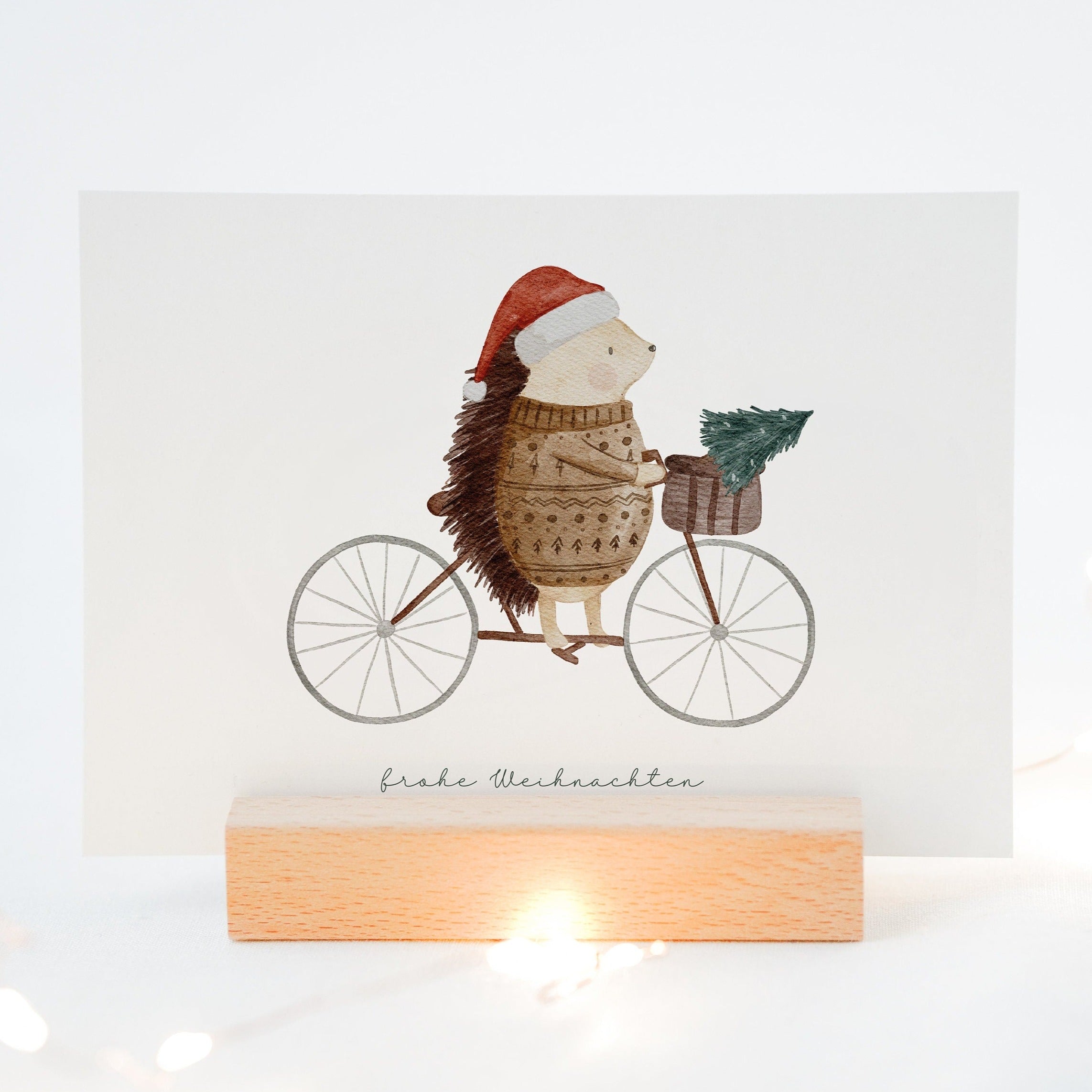 Weihnachtskarte Fahrradigel