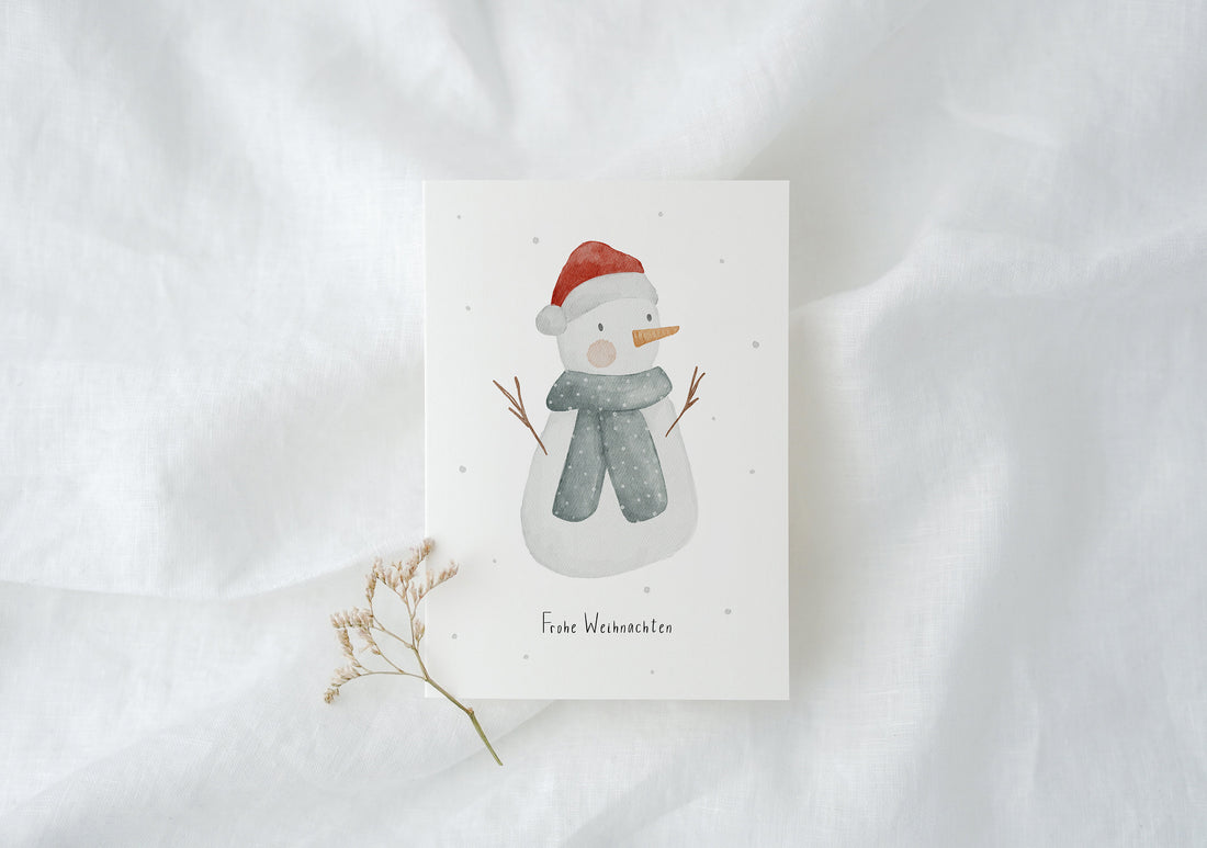 Weihnachtskarte Weihnachtsschneemann