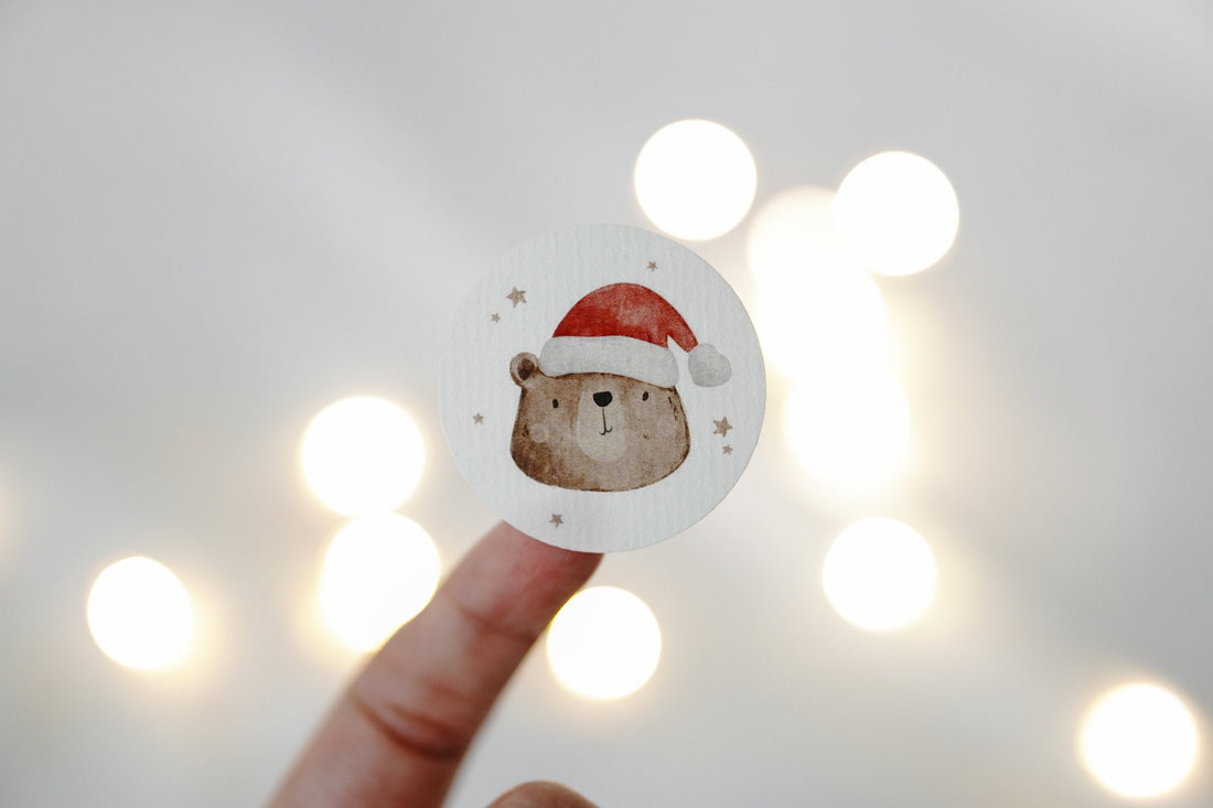Aufkleber Set Weihnachtsbär