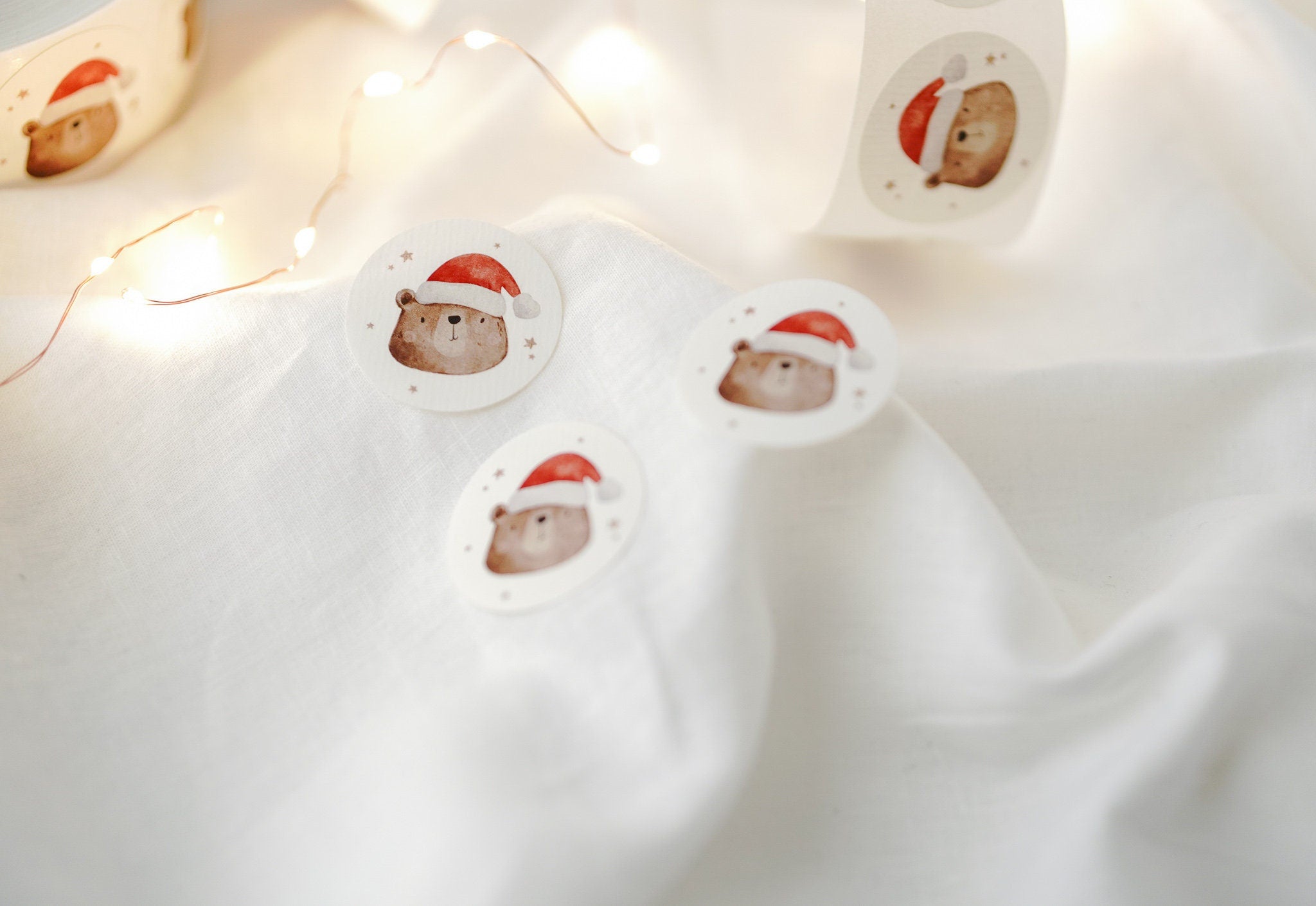 Aufkleber Set Weihnachtsbär