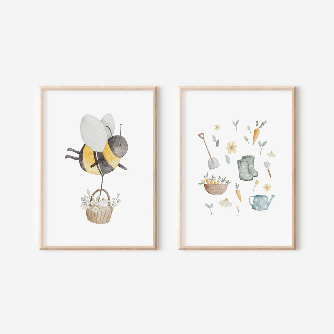 Poster Set Biene und Garten / A4 &amp; A3