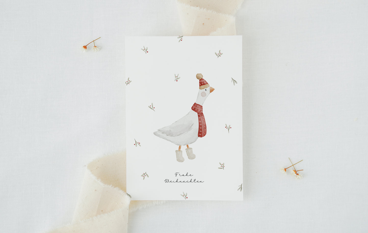 Weihnachtskarte Wintergans