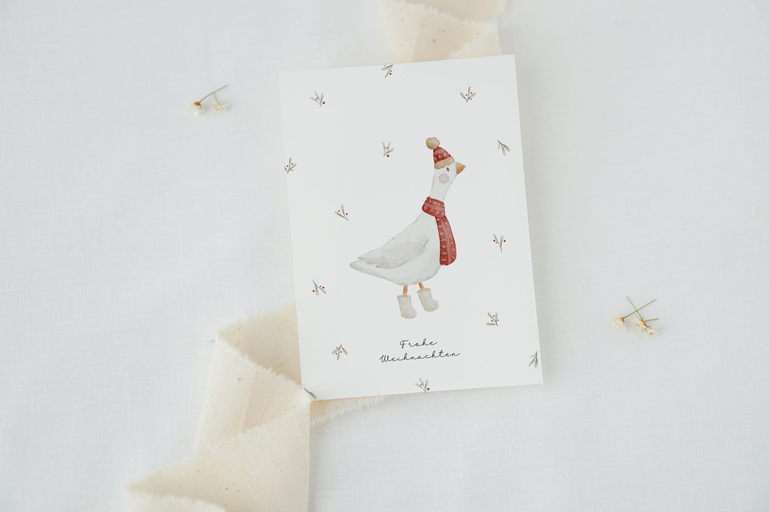 Weihnachtskarte Wintergans