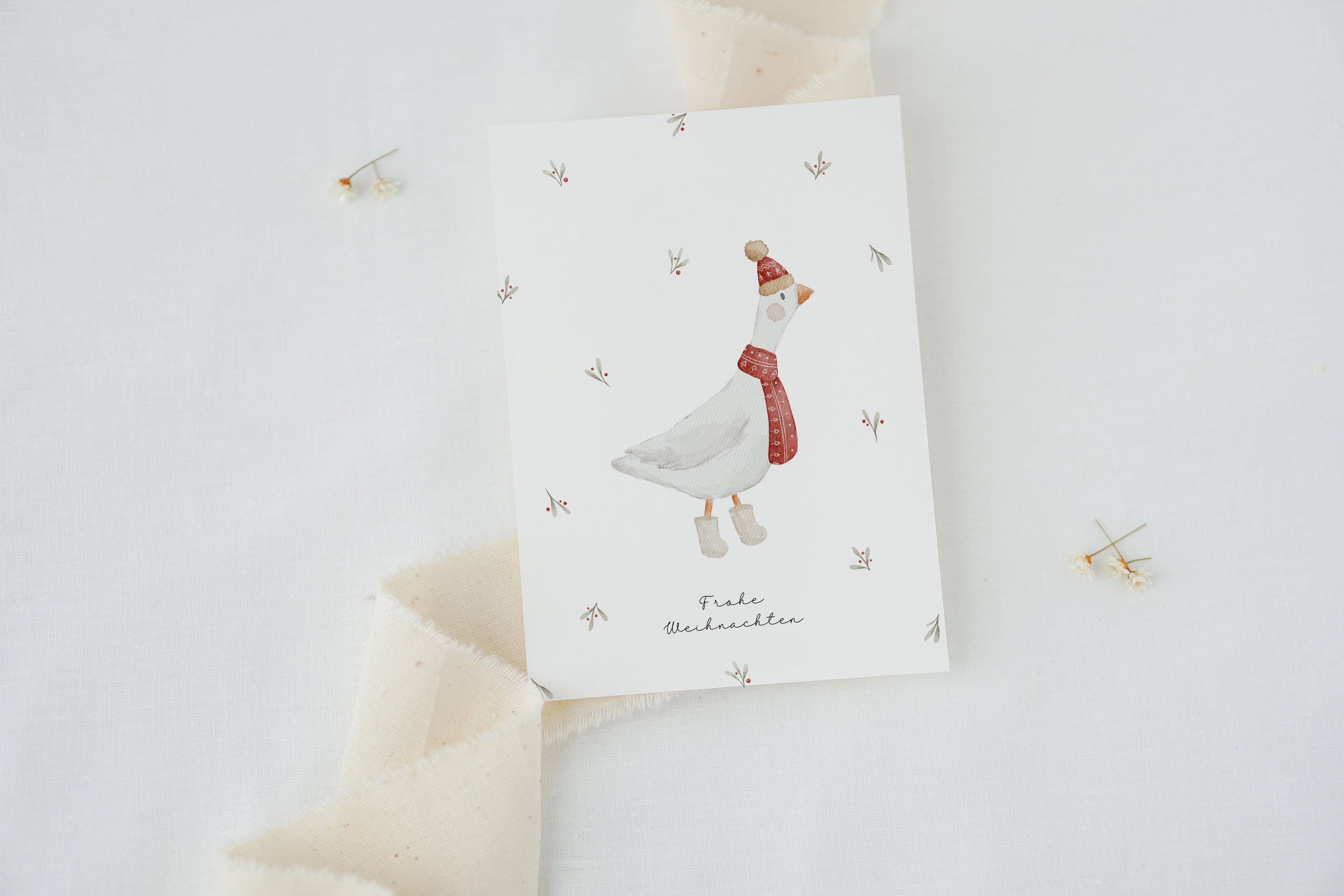 Weihnachtskarte Wintergans