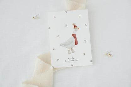 Weihnachtskarte Wintergans