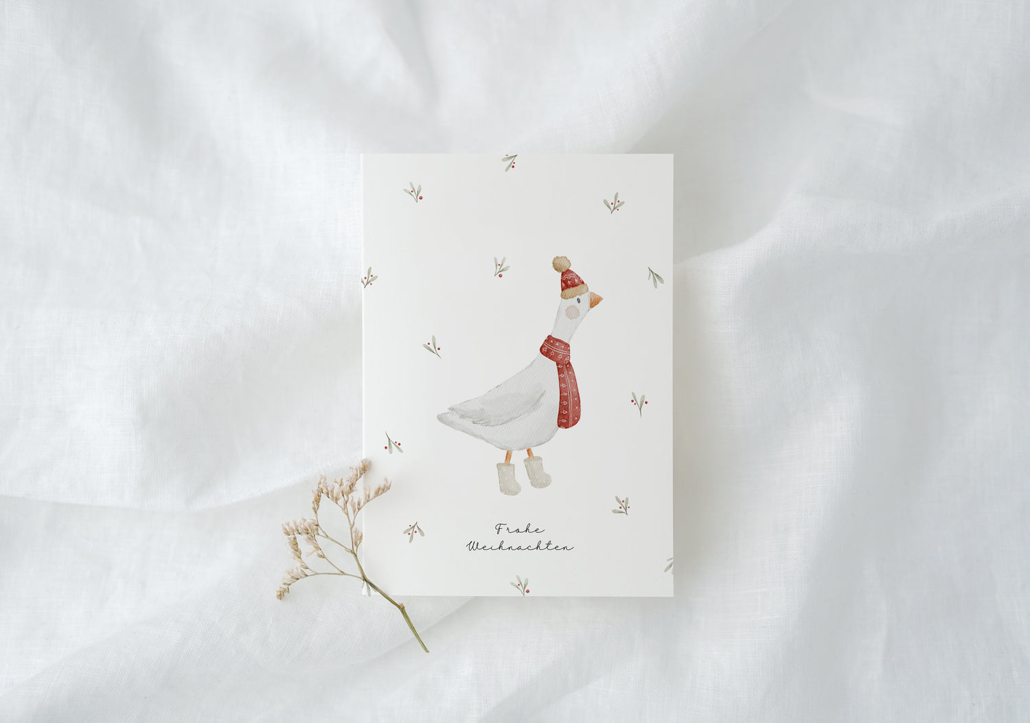 Weihnachtskarte Wintergans