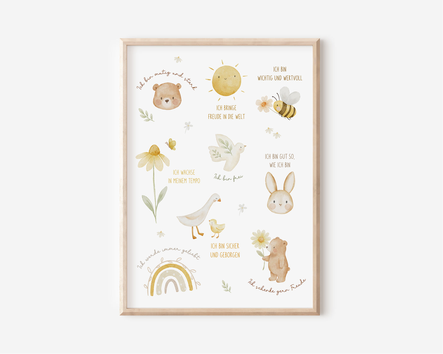 Affirmationsposter Boho / A4, A3