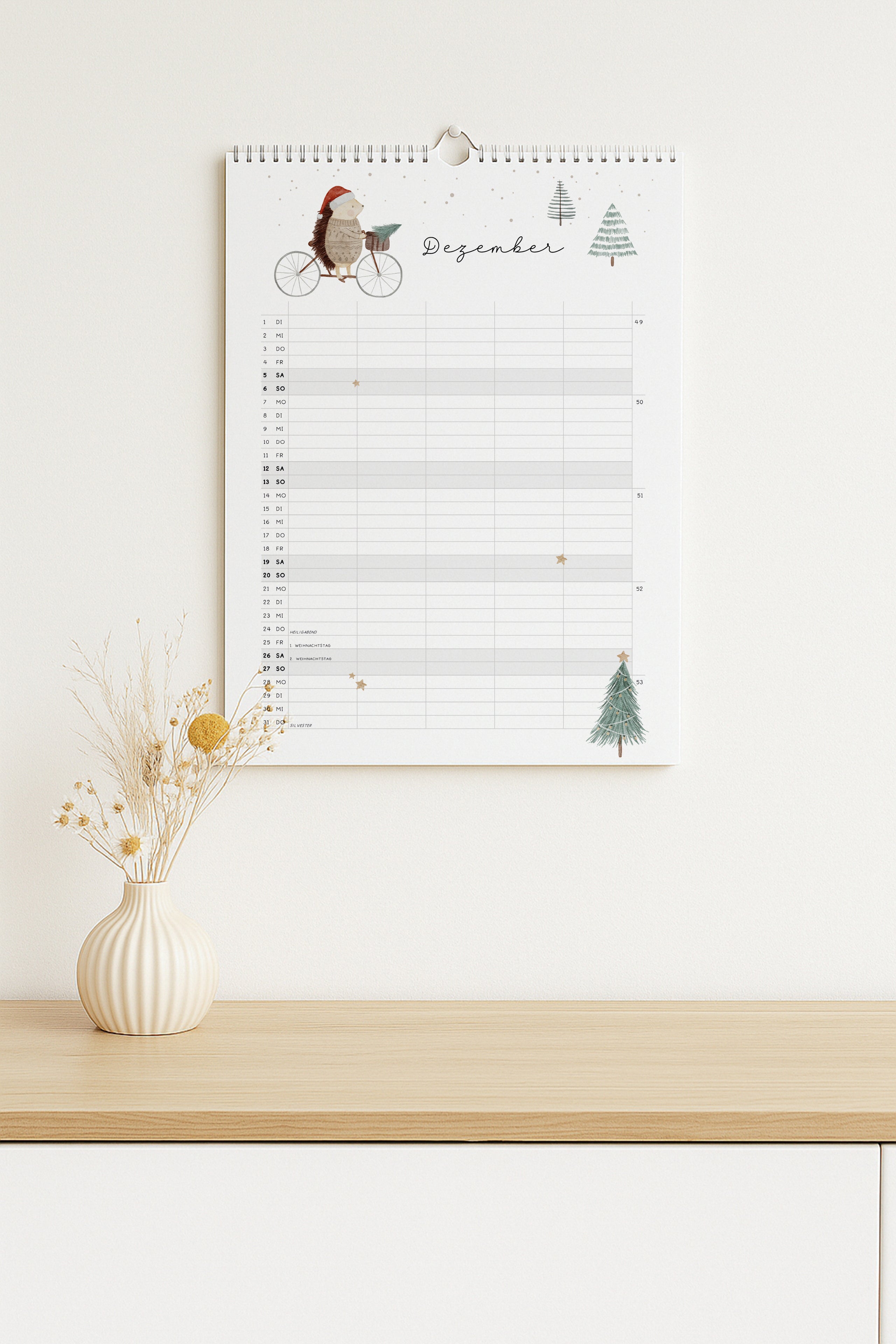 Familienkalender 2026 - Waldtiere und Natur
