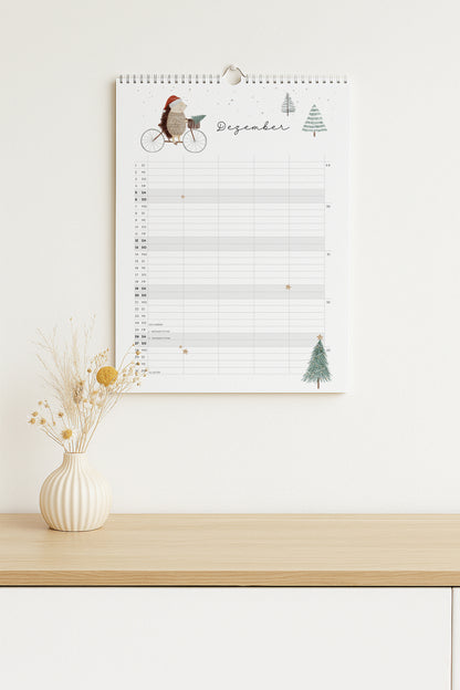 Familienkalender 2026 - Waldtiere und Natur