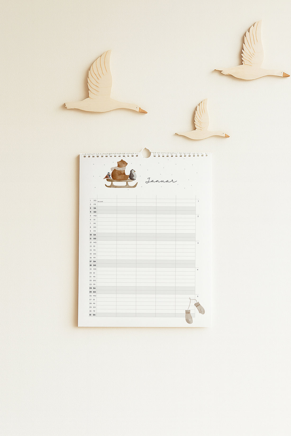 Familienkalender 2026 - Waldtiere und Natur