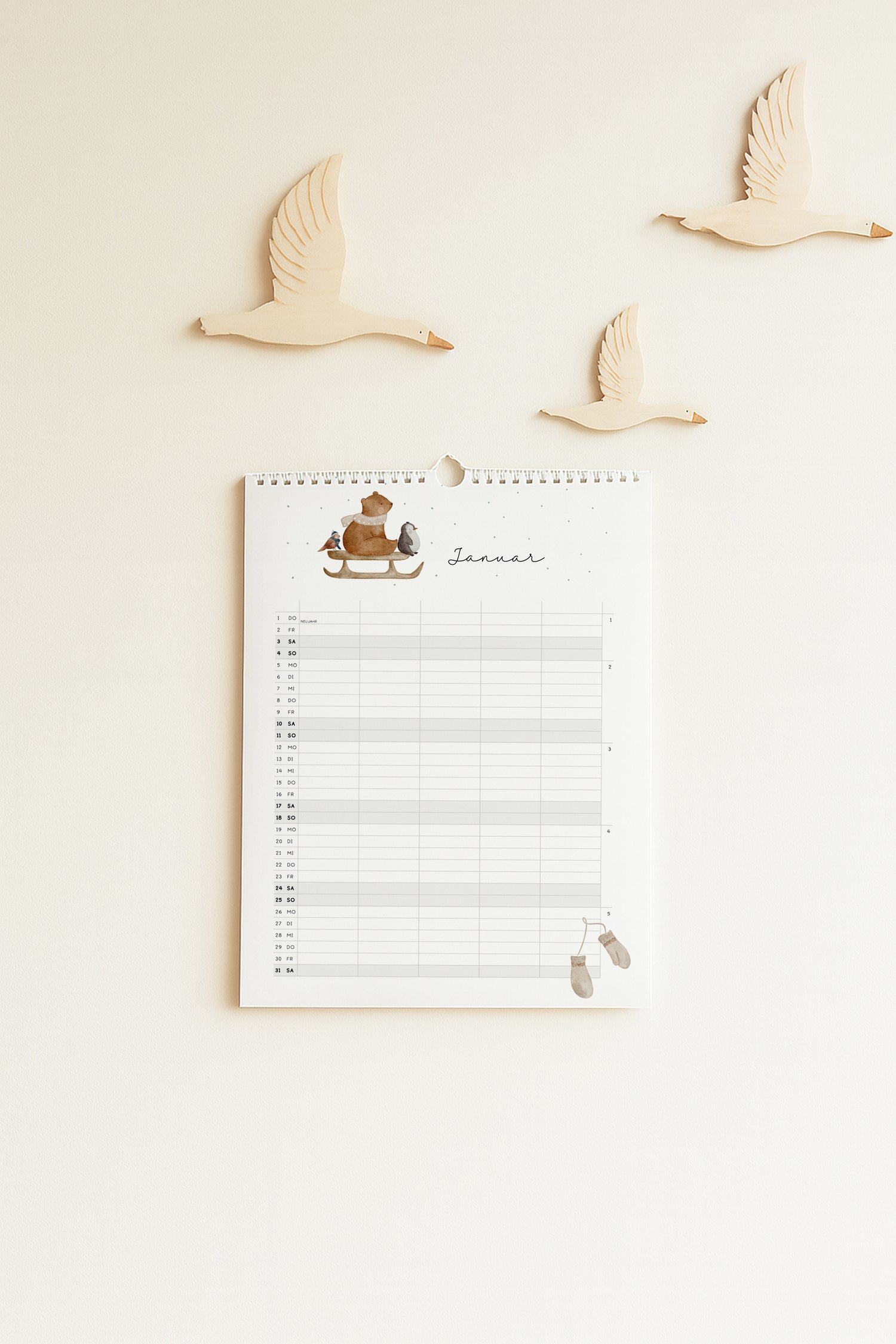 Familienkalender 2026 - Waldtiere und Natur