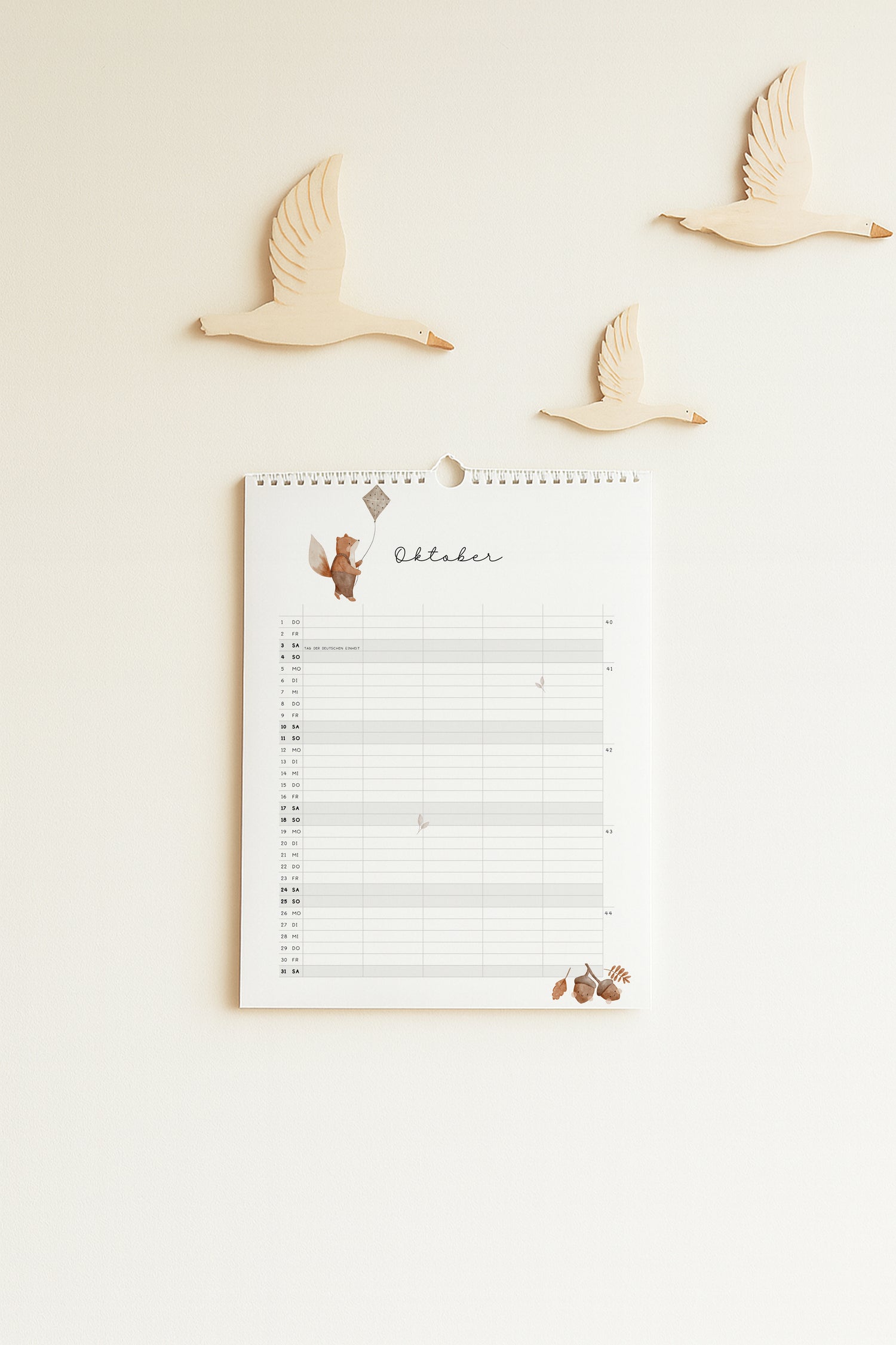 Familienkalender 2026 - Waldtiere und Natur
