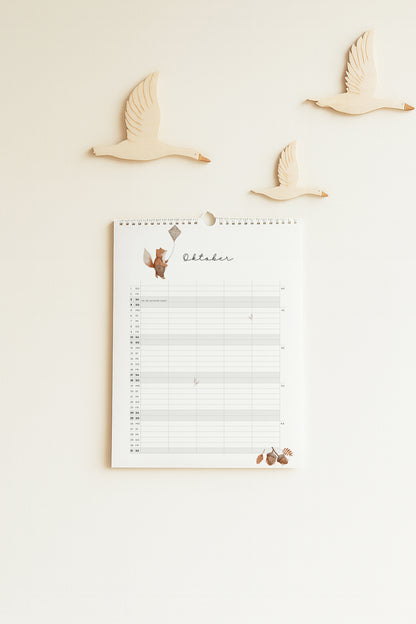 Familienkalender 2026 - Waldtiere und Natur